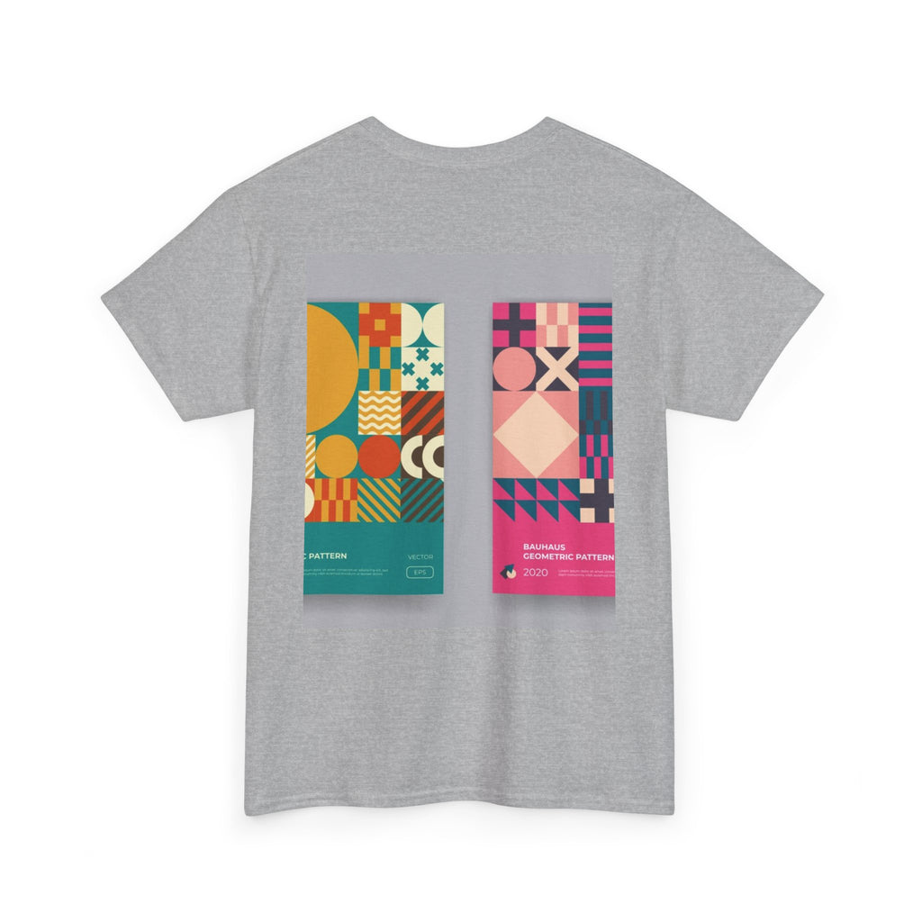 Geometric Pattern Tee — Modern Colorblock Graphic T-Shirt (Print Aura)