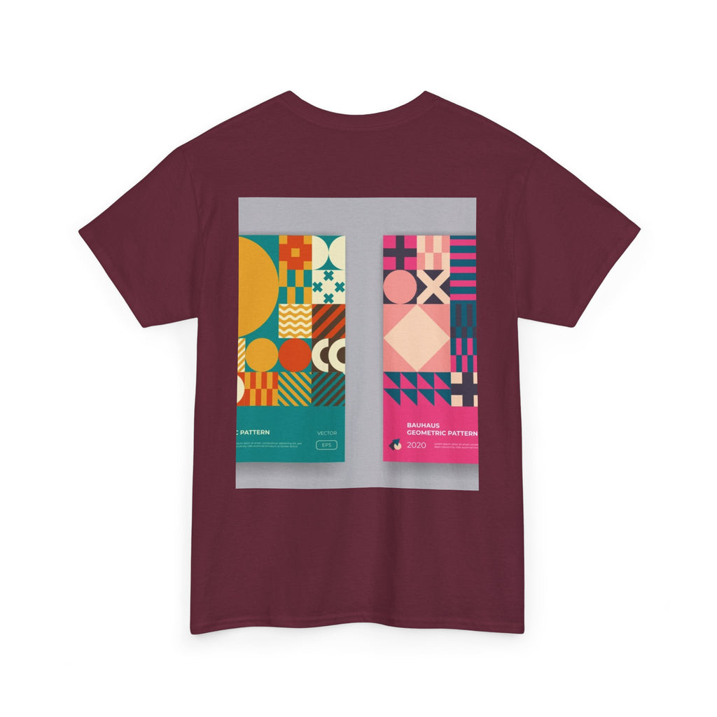 Geometric Pattern Tee — Modern Colorblock Graphic T-Shirt (Print Aura)