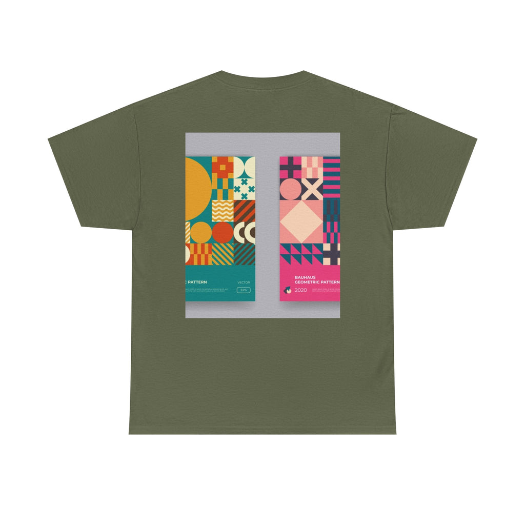 Geometric Pattern Tee — Modern Colorblock Graphic T-Shirt (Print Aura)