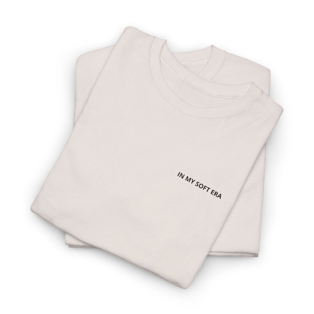 Minimal "In My Soft Era" Tee — Casual White Graphic T-Shirt
