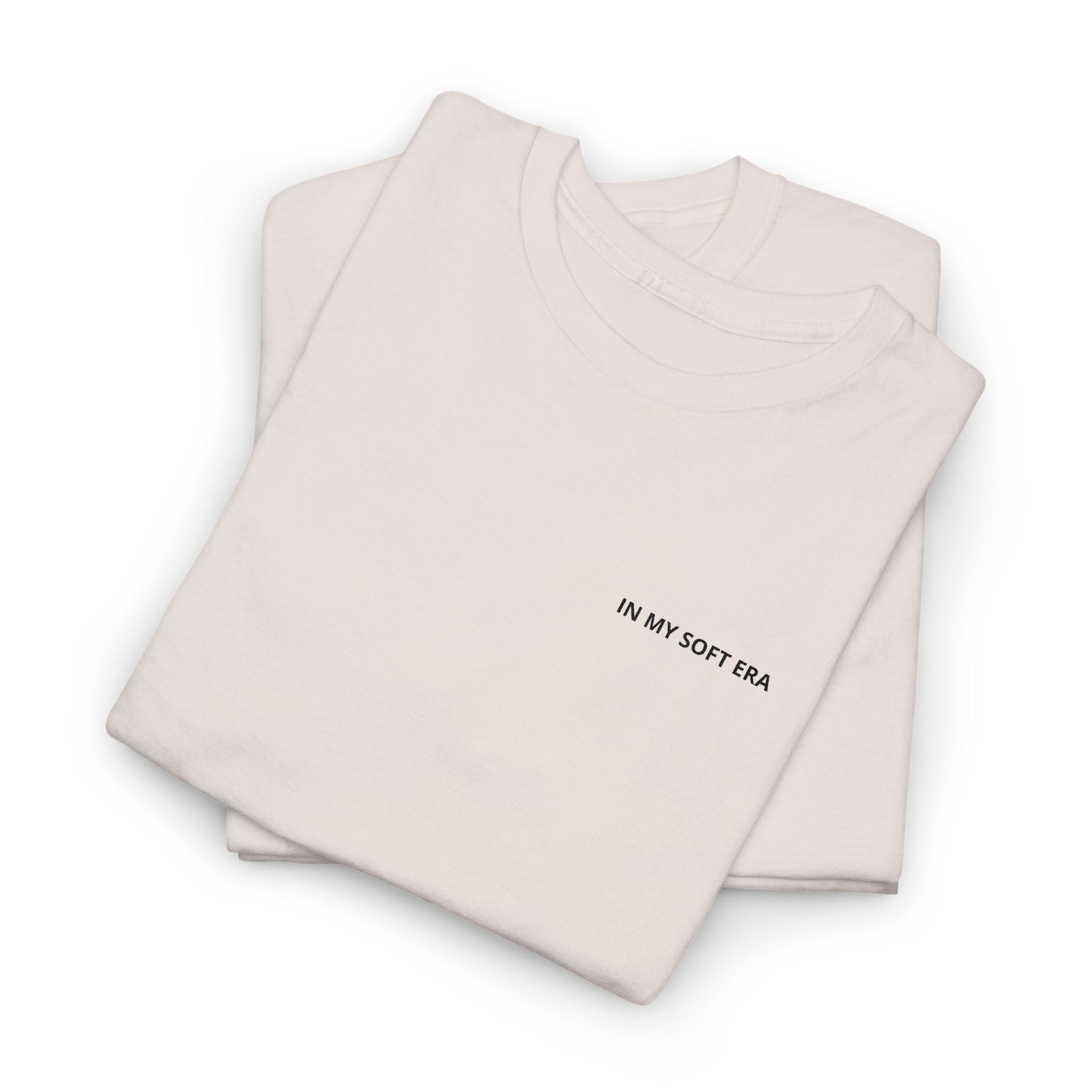 Minimal "In My Soft Era" Tee — Casual White Graphic T-Shirt