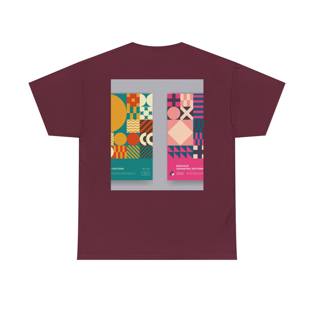 Geometric Pattern Tee — Modern Colorblock Graphic T-Shirt (Print Aura)