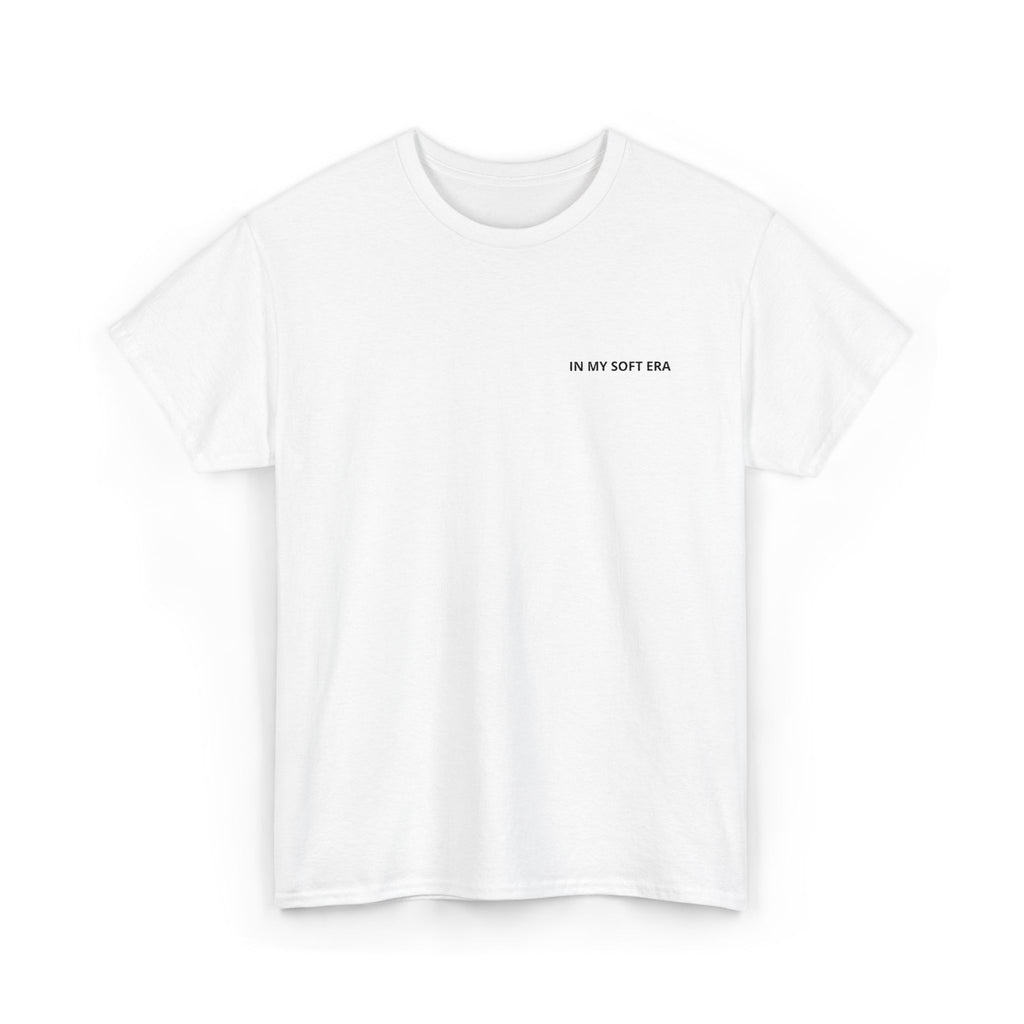 Minimal "In My Soft Era" Tee — Casual White Graphic T-Shirt