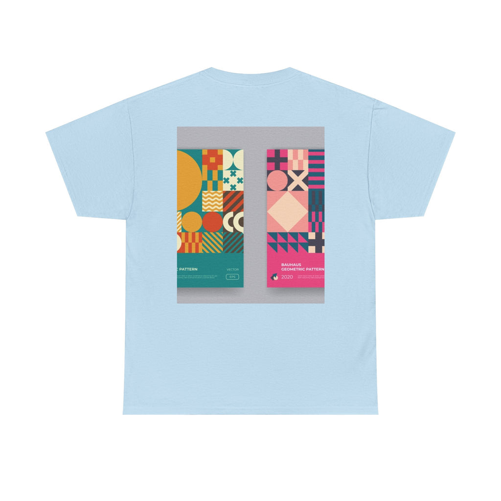 Geometric Pattern Tee — Modern Colorblock Graphic T-Shirt (Print Aura)