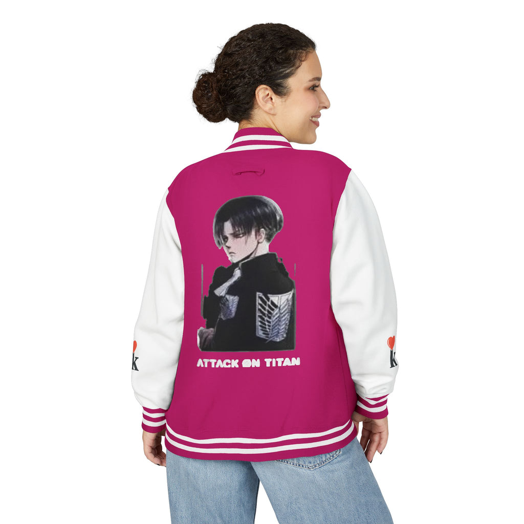 Attack on Titan Levi Varsity Jacket - Anime Letterman Jacket with Scout Regiment Emblem
