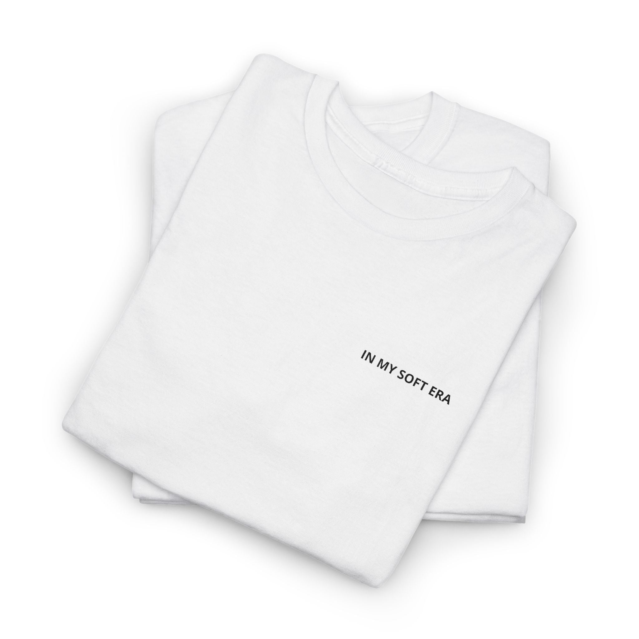 Minimal "In My Soft Era" Tee — Casual White Graphic T-Shirt
