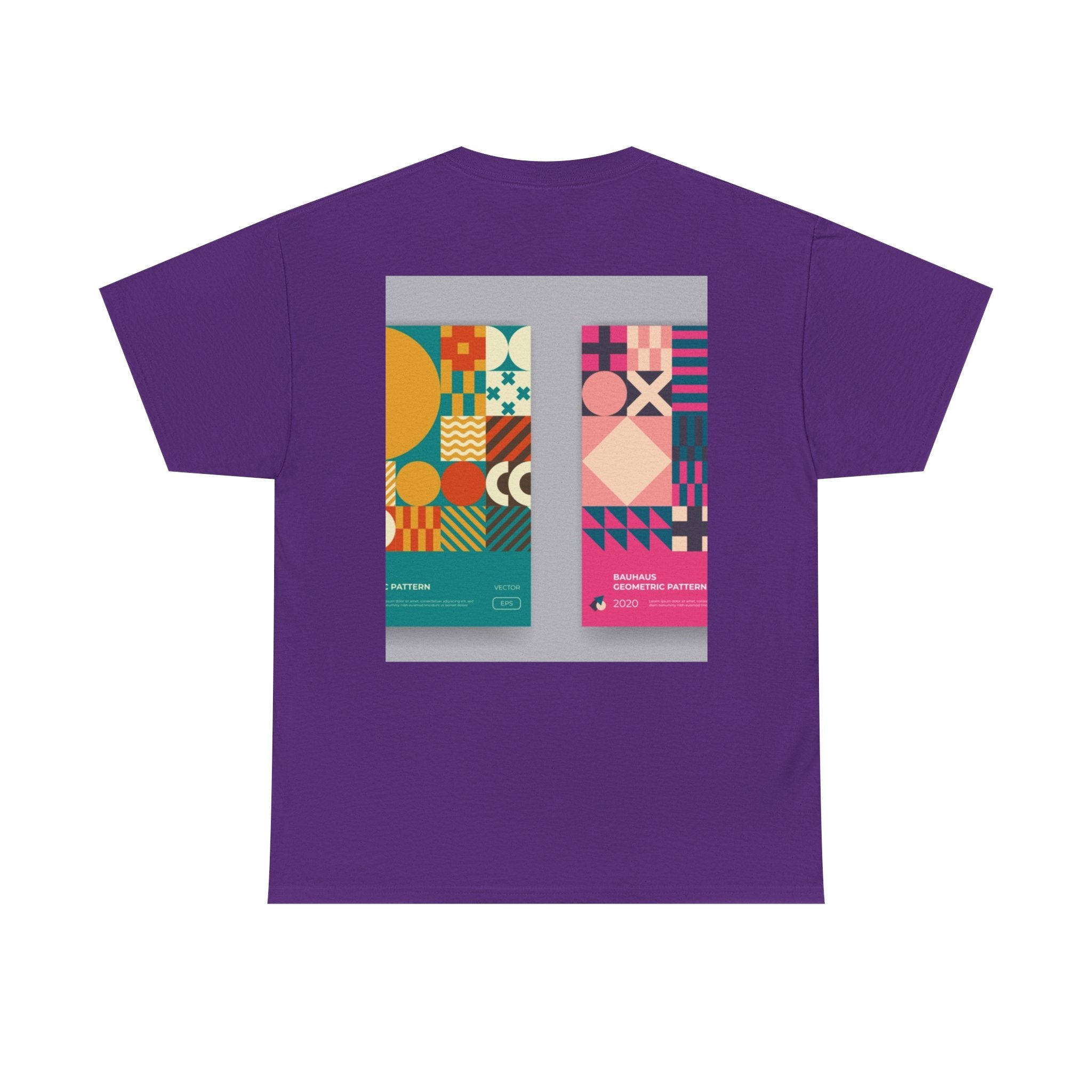 Geometric Pattern Tee — Modern Colorblock Graphic T-Shirt (Print Aura)