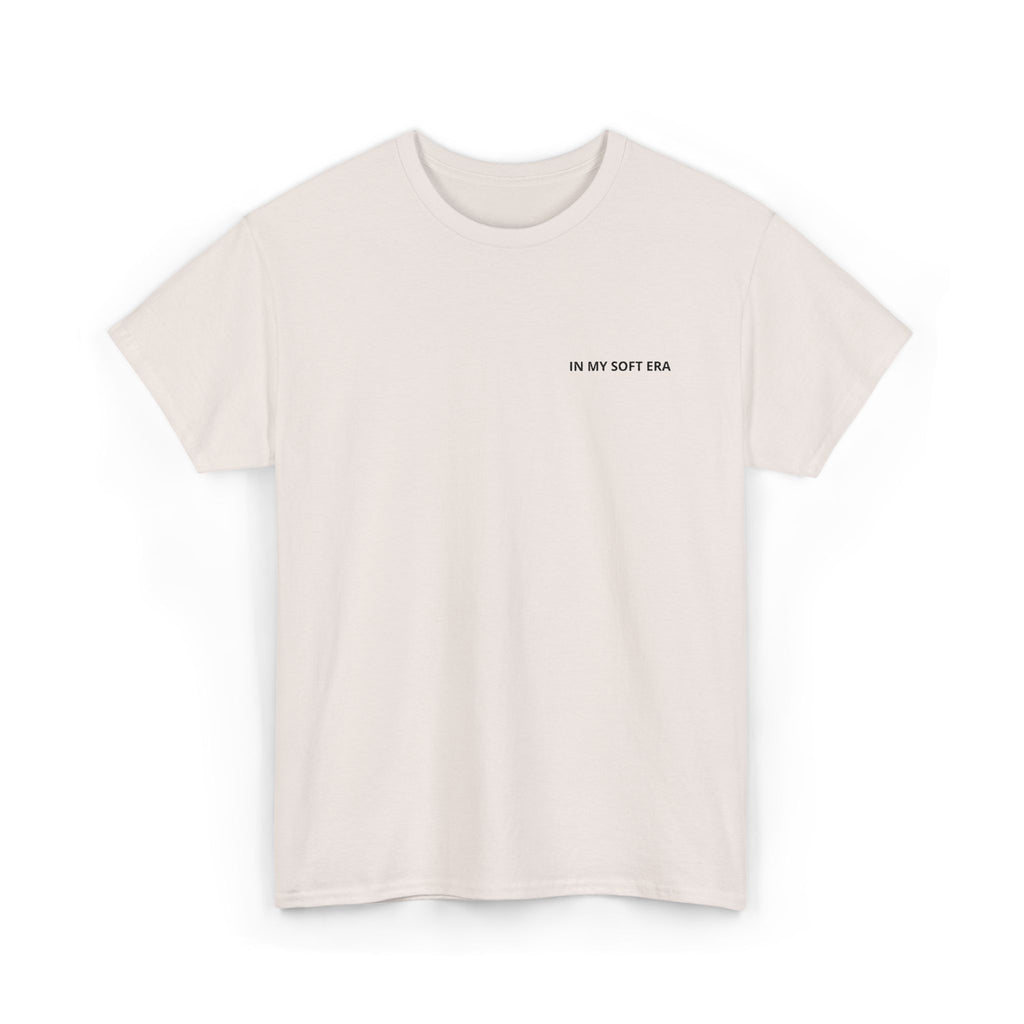 Minimal "In My Soft Era" Tee — Casual White Graphic T-Shirt