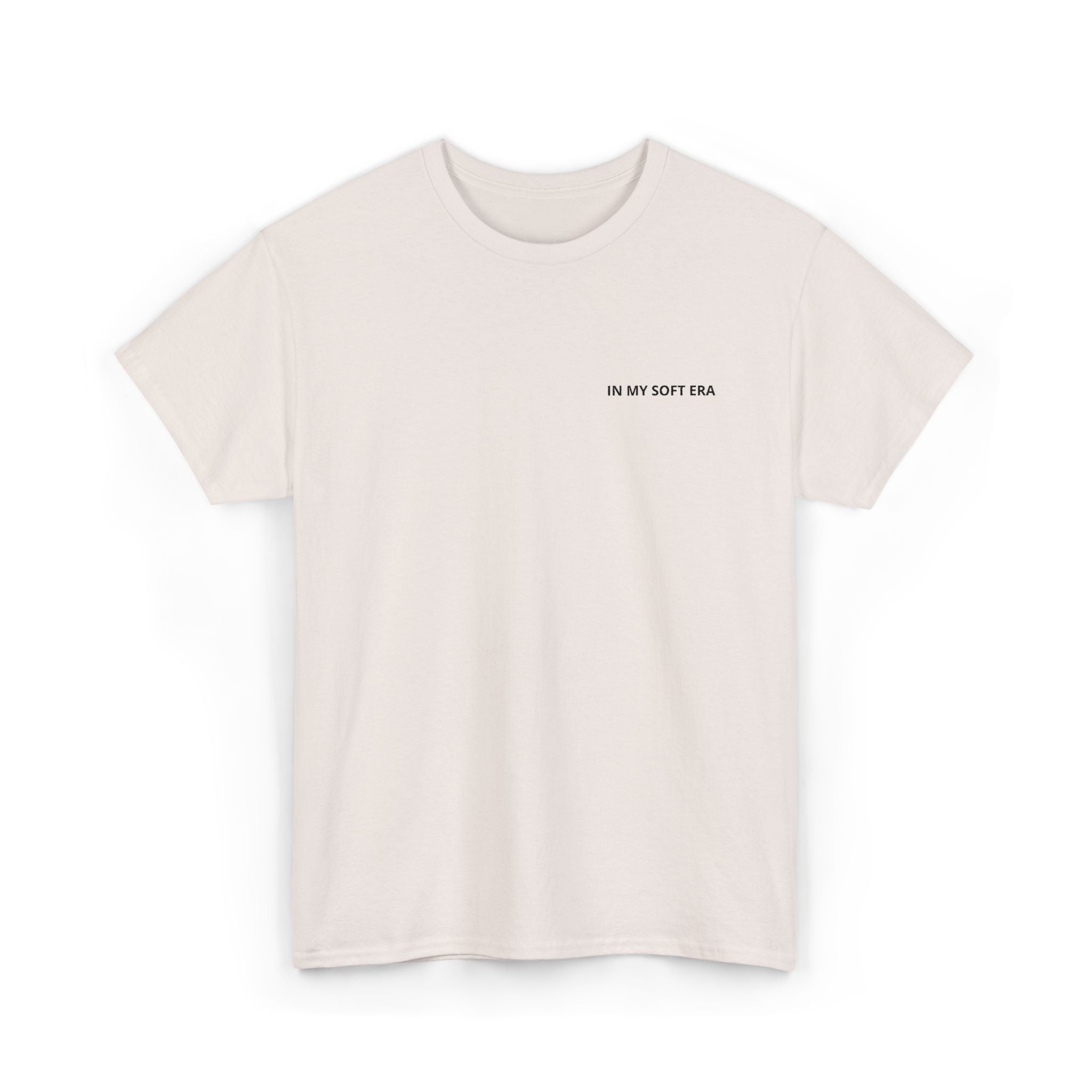 Minimal "In My Soft Era" Tee — Casual White Graphic T-Shirt