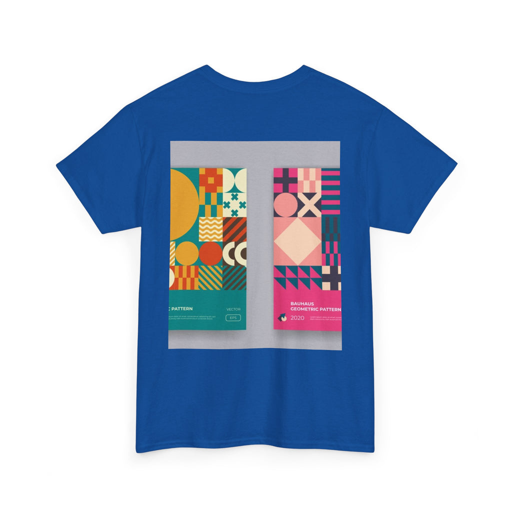 Geometric Pattern Tee — Modern Colorblock Graphic T-Shirt (Print Aura)