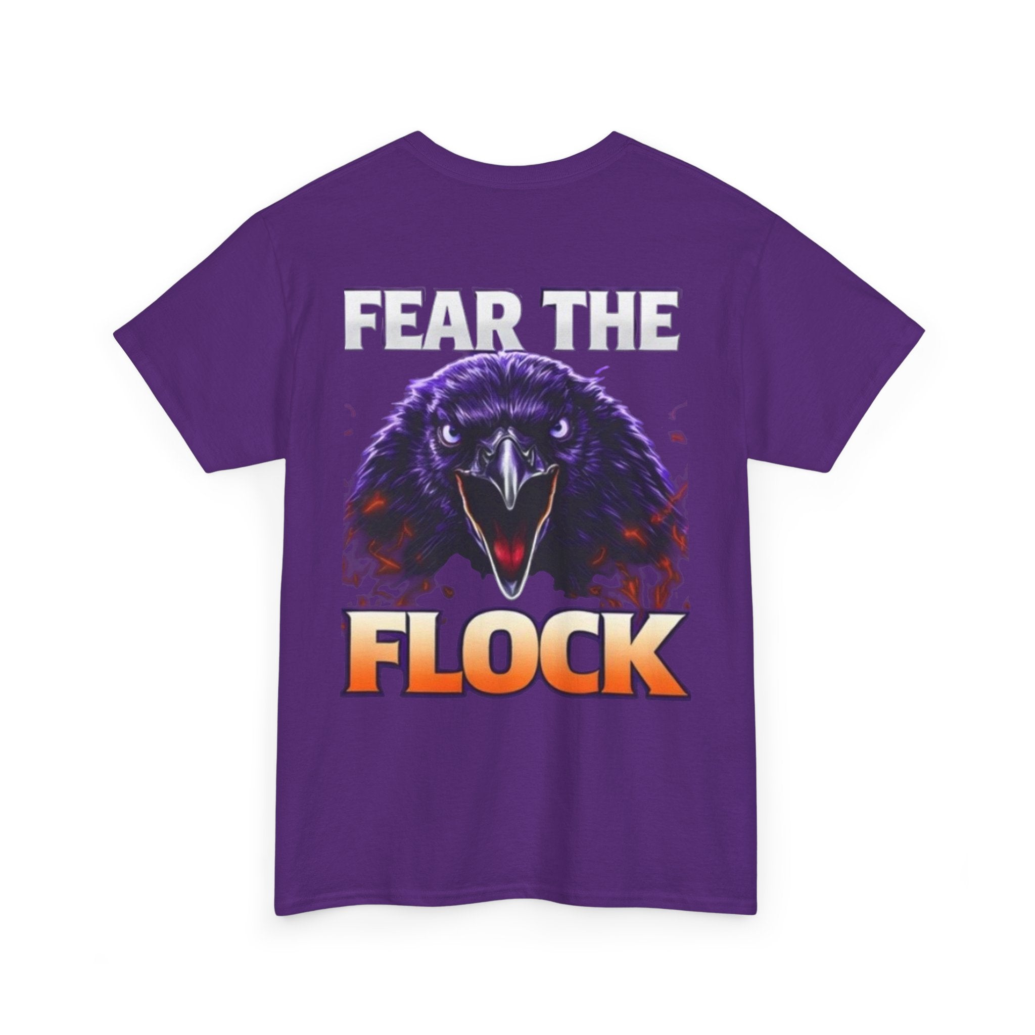 Fear the Flock Raven T-Shirt — Bold Gothic Graphic Tee
