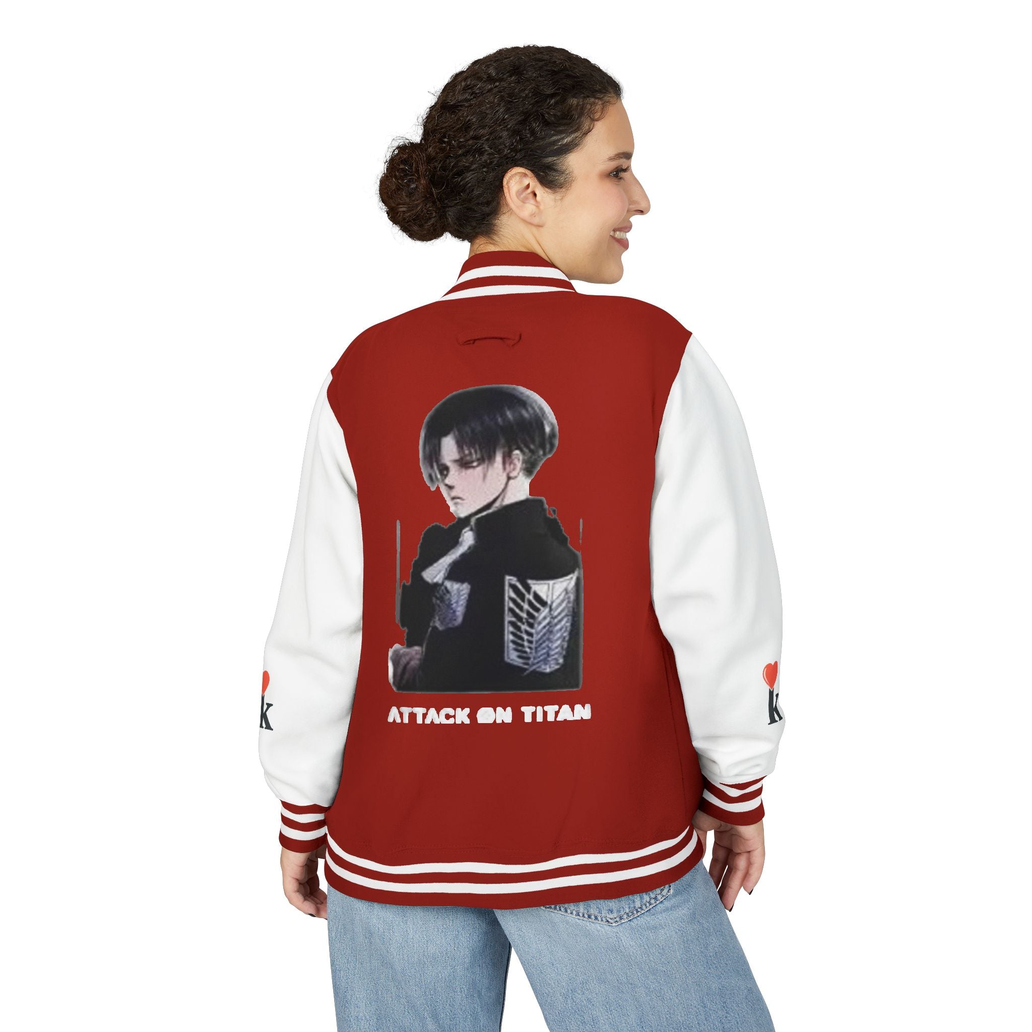 Attack on Titan Levi Varsity Jacket - Anime Letterman Jacket with Scout Regiment Emblem