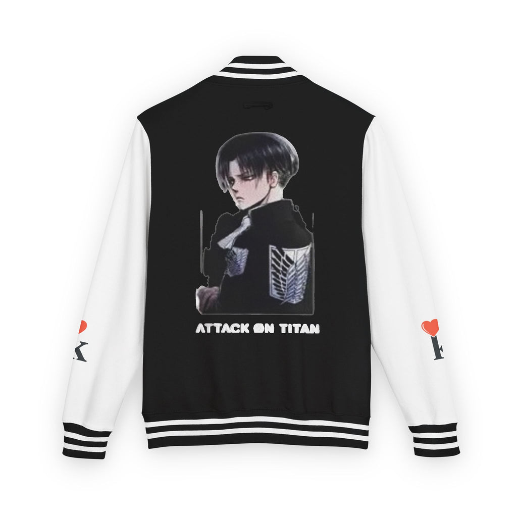 Attack on Titan Levi Varsity Jacket - Anime Letterman Jacket with Scout Regiment Emblem