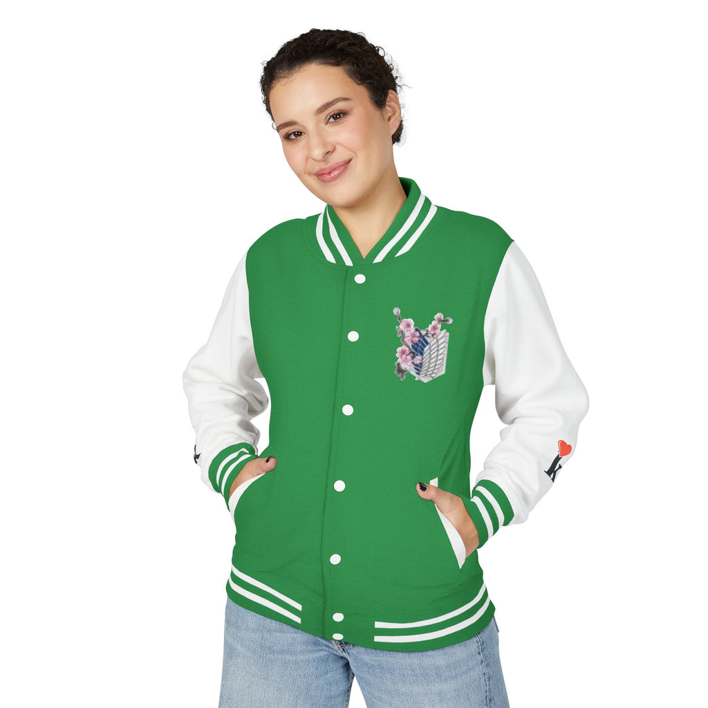Attack on Titan Levi Varsity Jacket - Anime Letterman Jacket with Scout Regiment Emblem