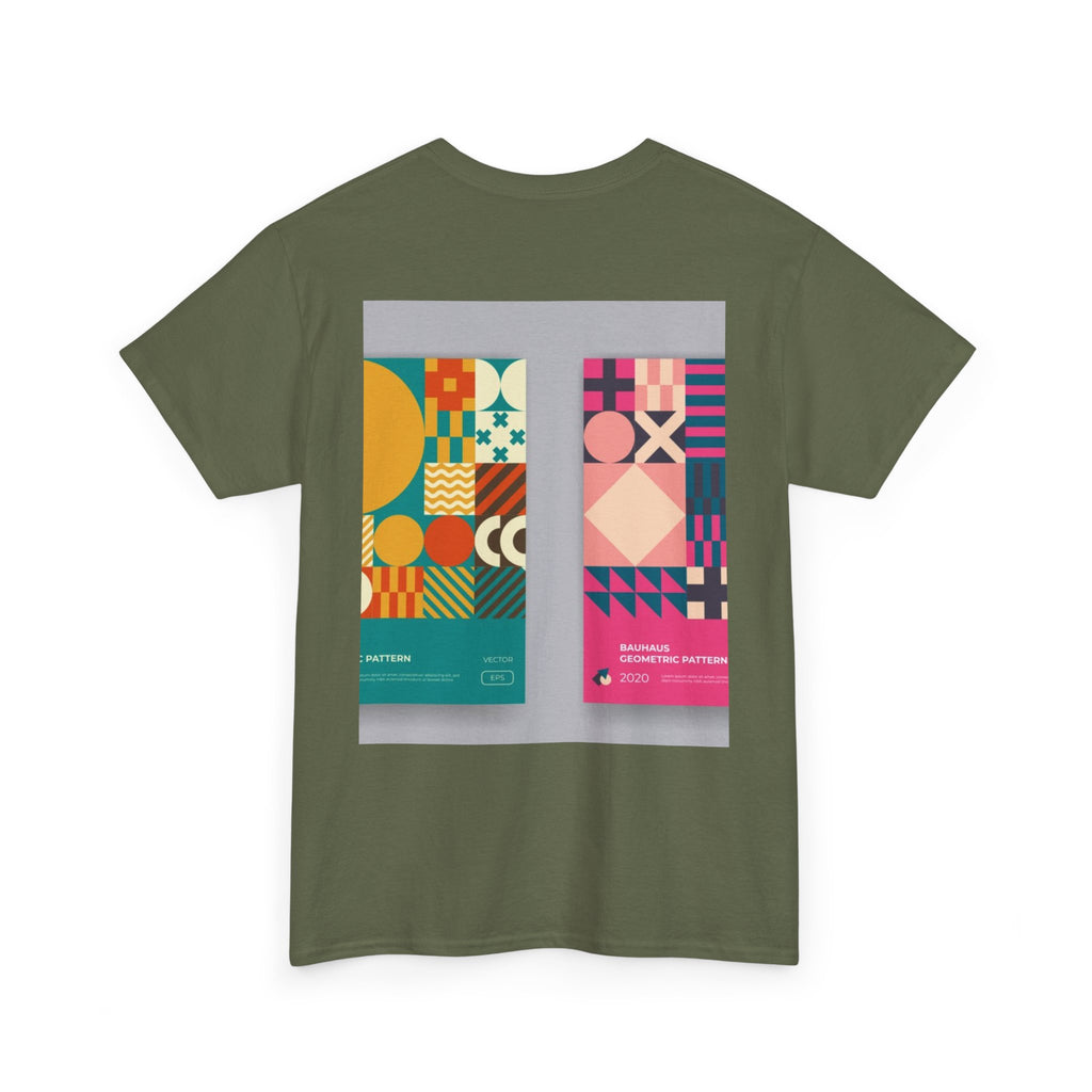 Geometric Pattern Tee — Modern Colorblock Graphic T-Shirt (Print Aura)