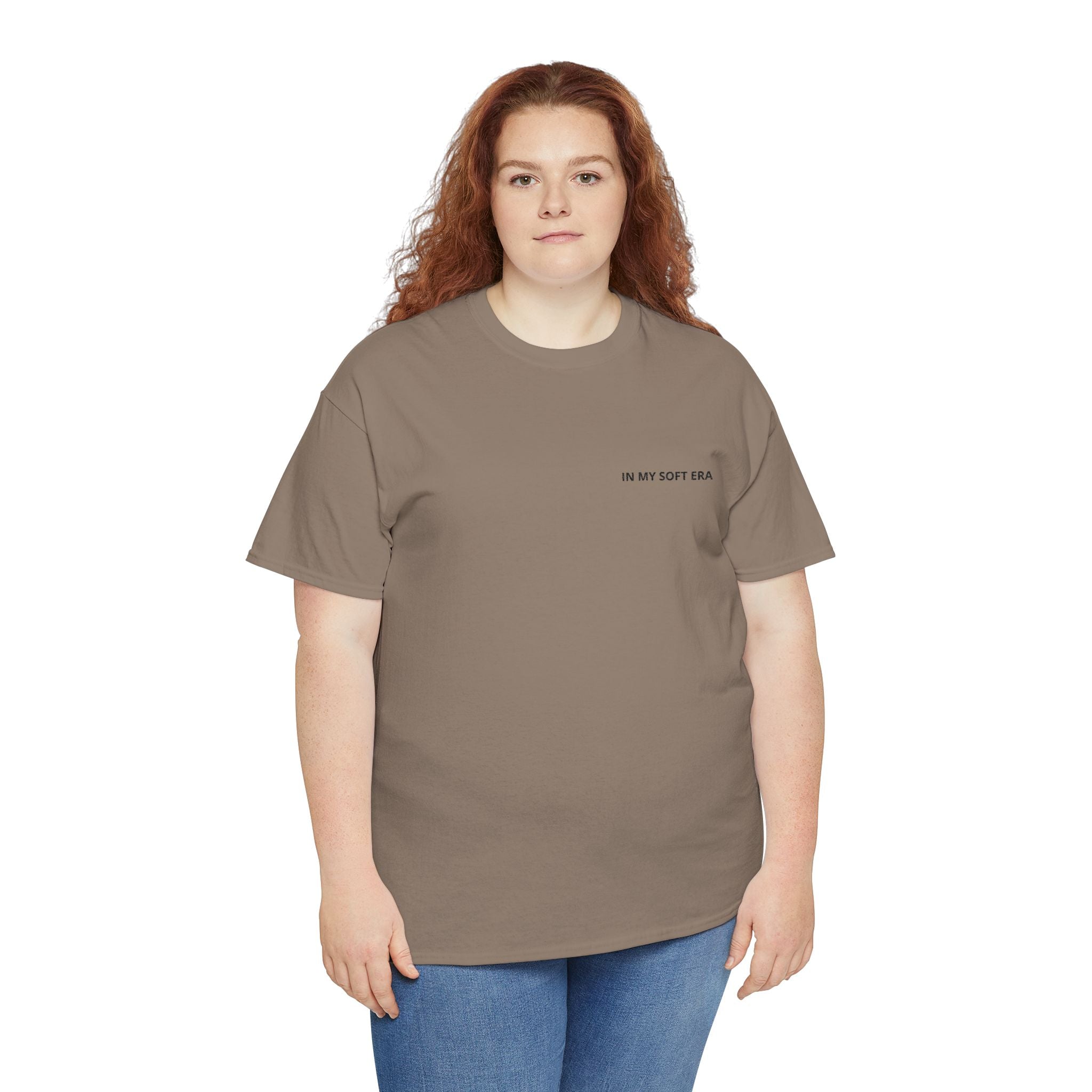 Minimal "In My Soft Era" Tee — Casual White Graphic T-Shirt