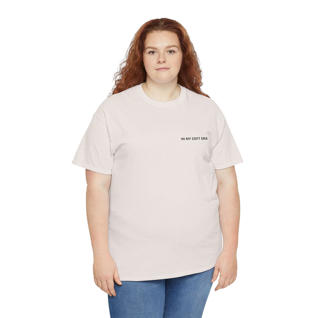 Minimal "In My Soft Era" Tee — Casual White Graphic T-Shirt