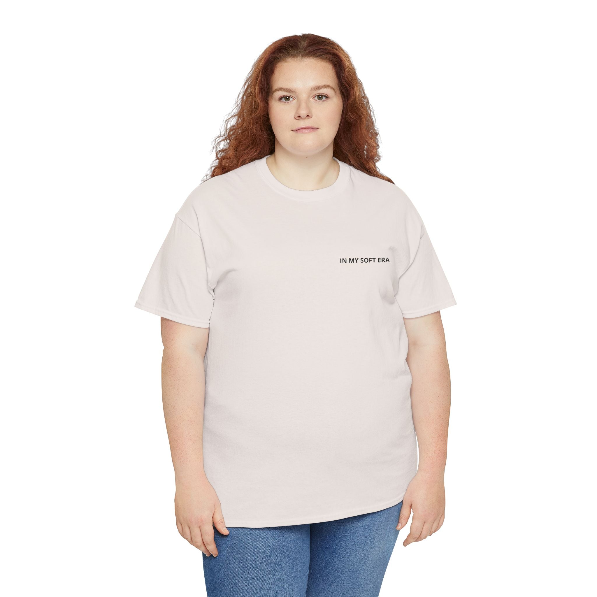 Minimal "In My Soft Era" Tee — Casual White Graphic T-Shirt
