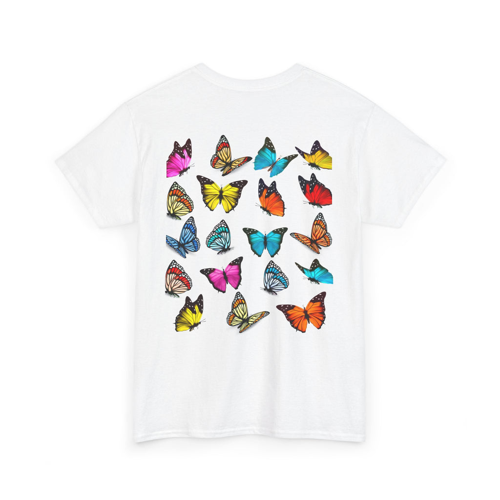 Butterfly Splash Tee — Colorful Watercolor Butterfly Graphic T-Shirt