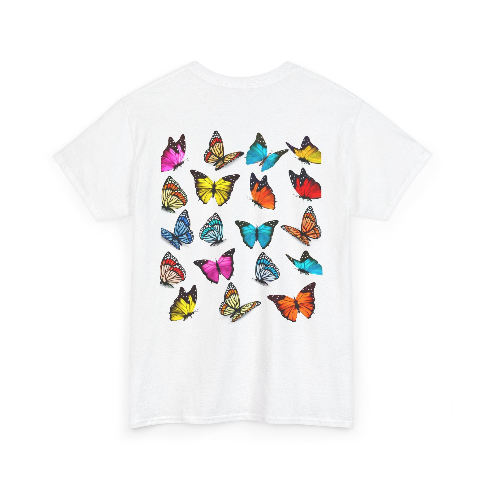 Butterfly Splash Tee — Colorful Watercolor Butterfly Graphic T-Shirt