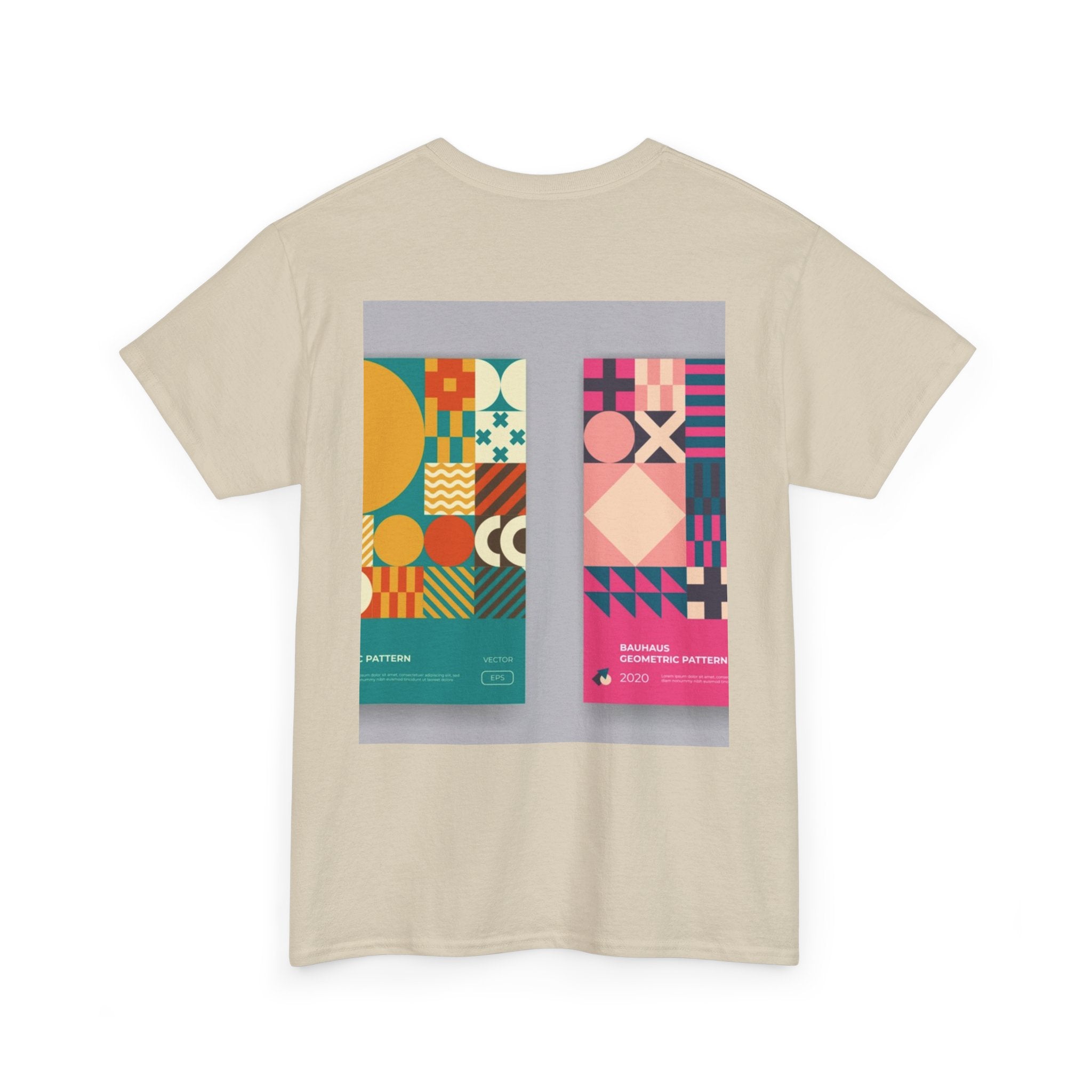Geometric Pattern Tee — Modern Colorblock Graphic T-Shirt (Print Aura)