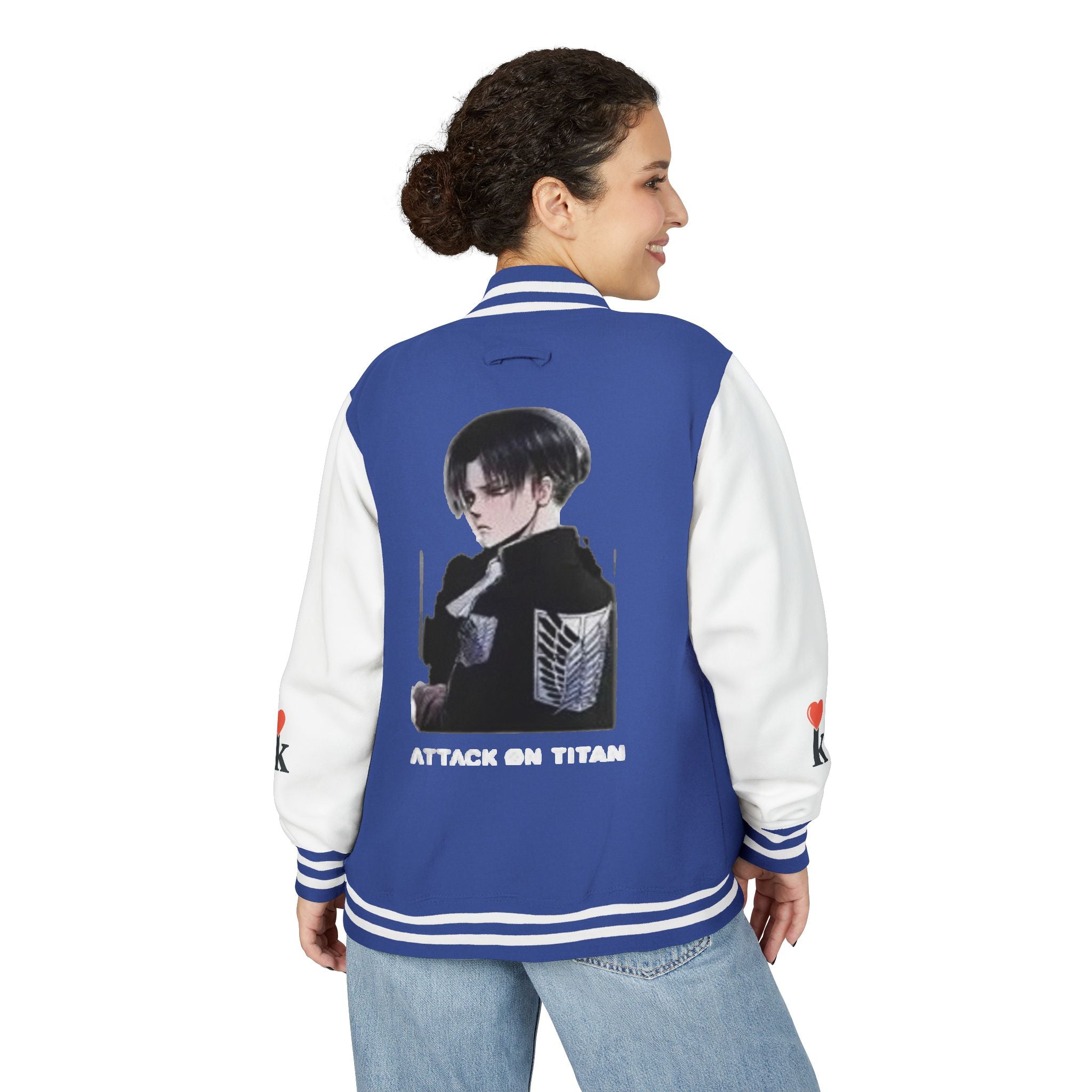 Attack on Titan Levi Varsity Jacket - Anime Letterman Jacket with Scout Regiment Emblem