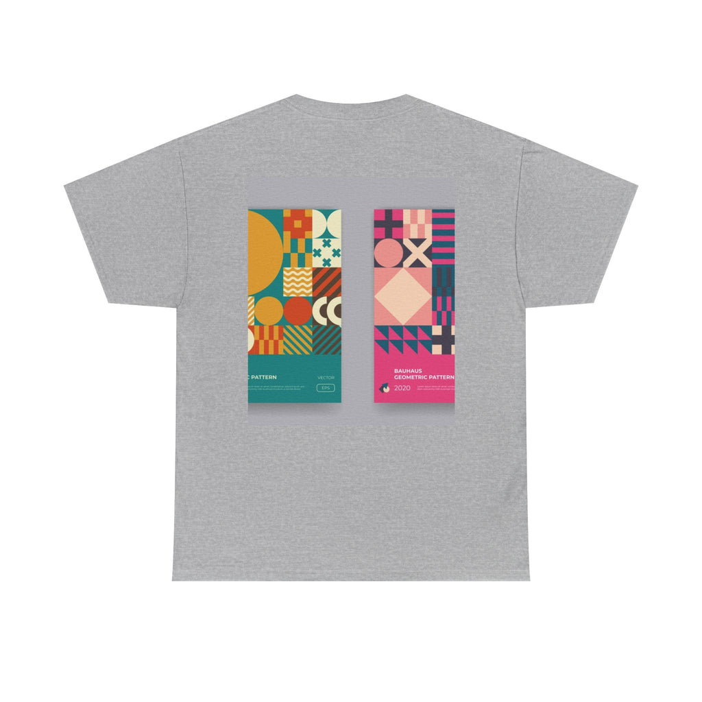 Geometric Pattern Tee — Modern Colorblock Graphic T-Shirt (Print Aura)