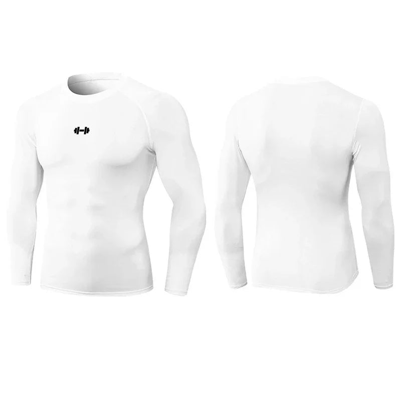 Men Compression Long Sleeve T shirt Autumn Running Sport Tee Gym Fitness Sweatshirt Jogging Tracksuit Athletic Rashguard Top