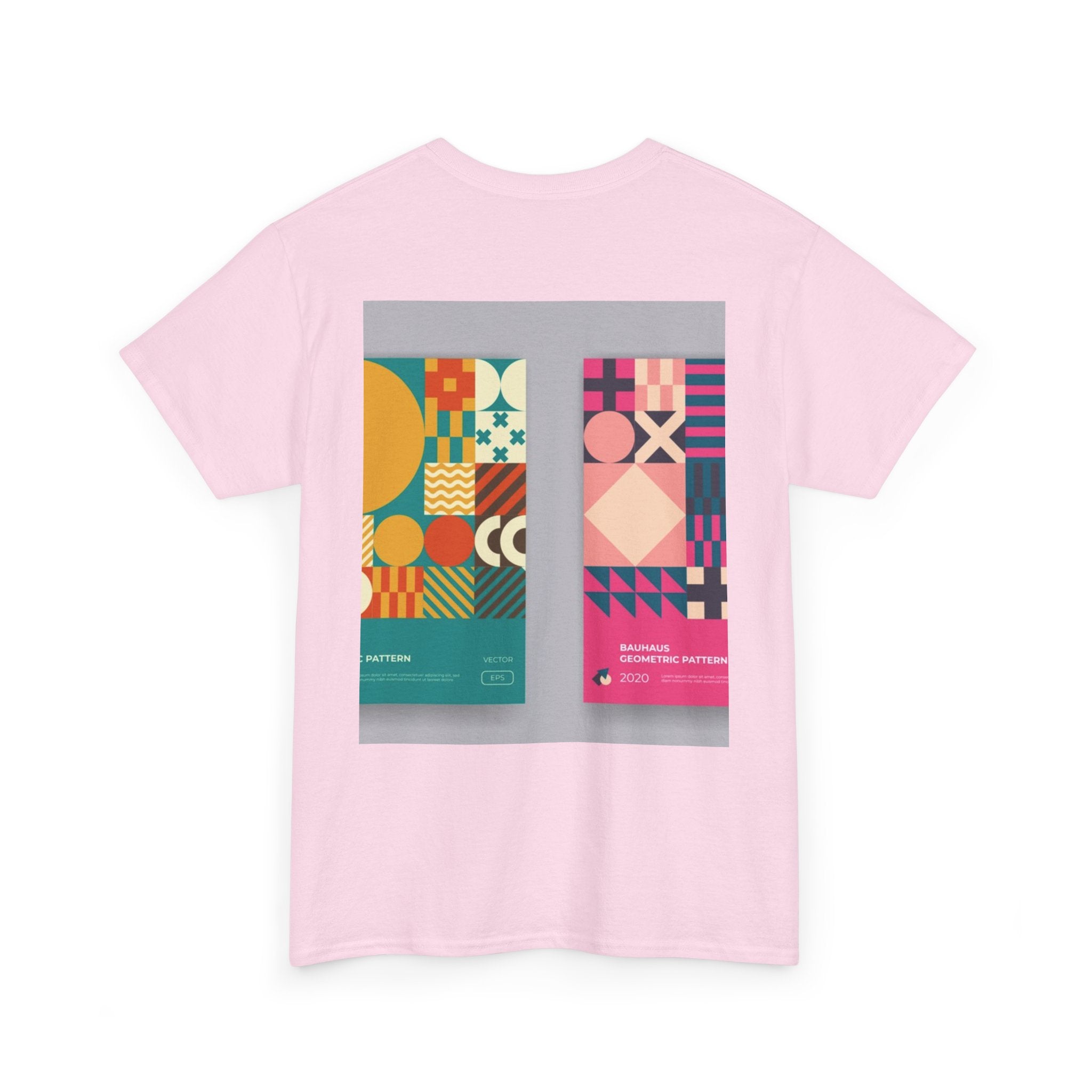 Geometric Pattern Tee — Modern Colorblock Graphic T-Shirt (Print Aura)