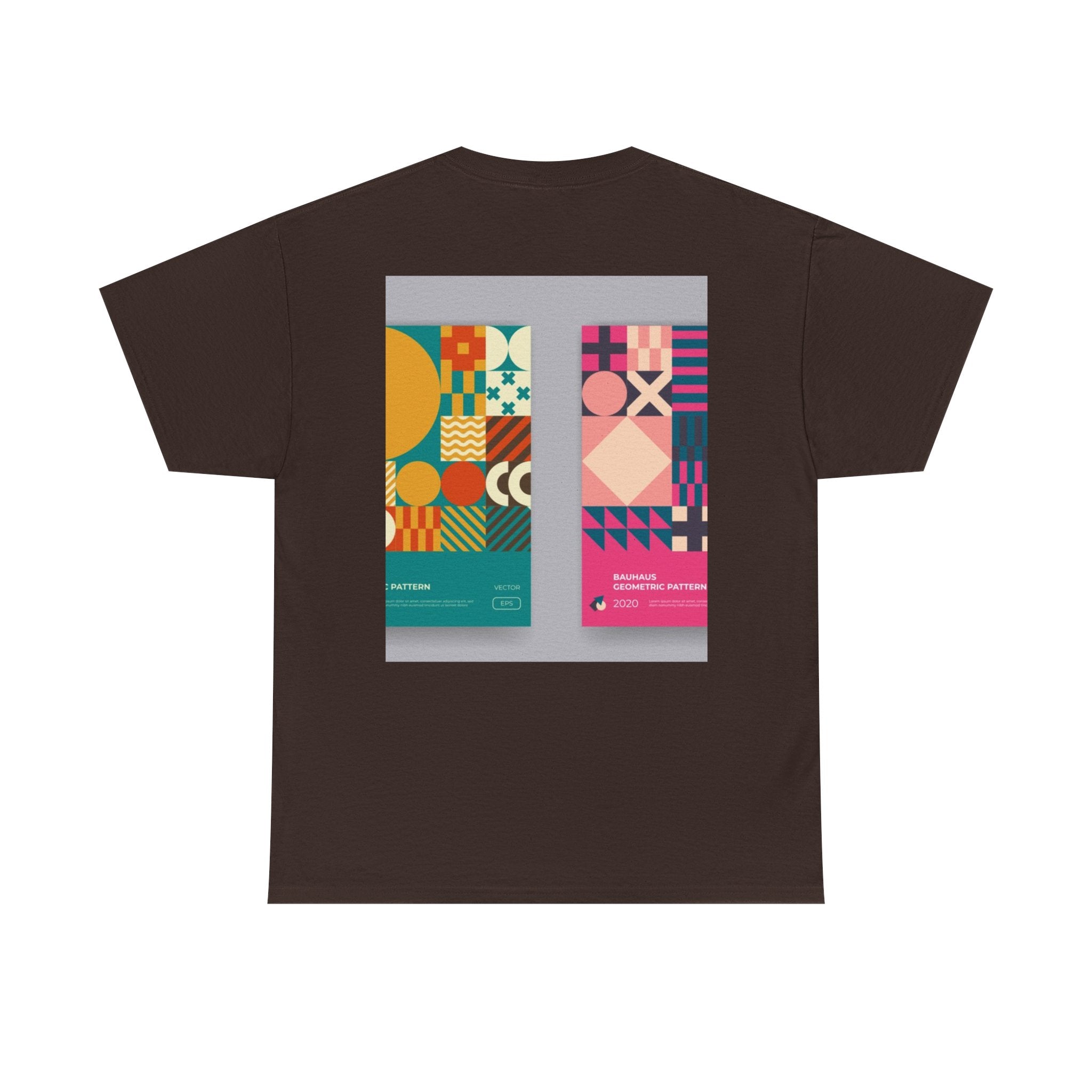 Geometric Pattern Tee — Modern Colorblock Graphic T-Shirt (Print Aura)