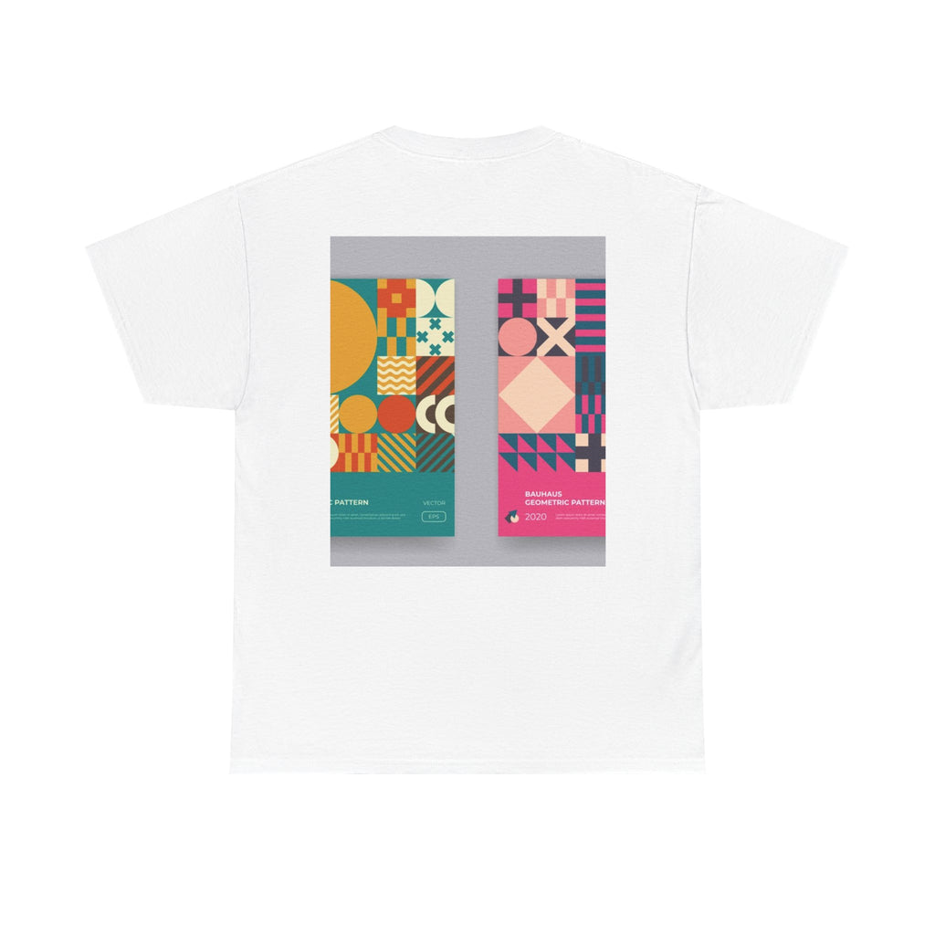 Geometric Pattern Tee — Modern Colorblock Graphic T-Shirt (Print Aura)