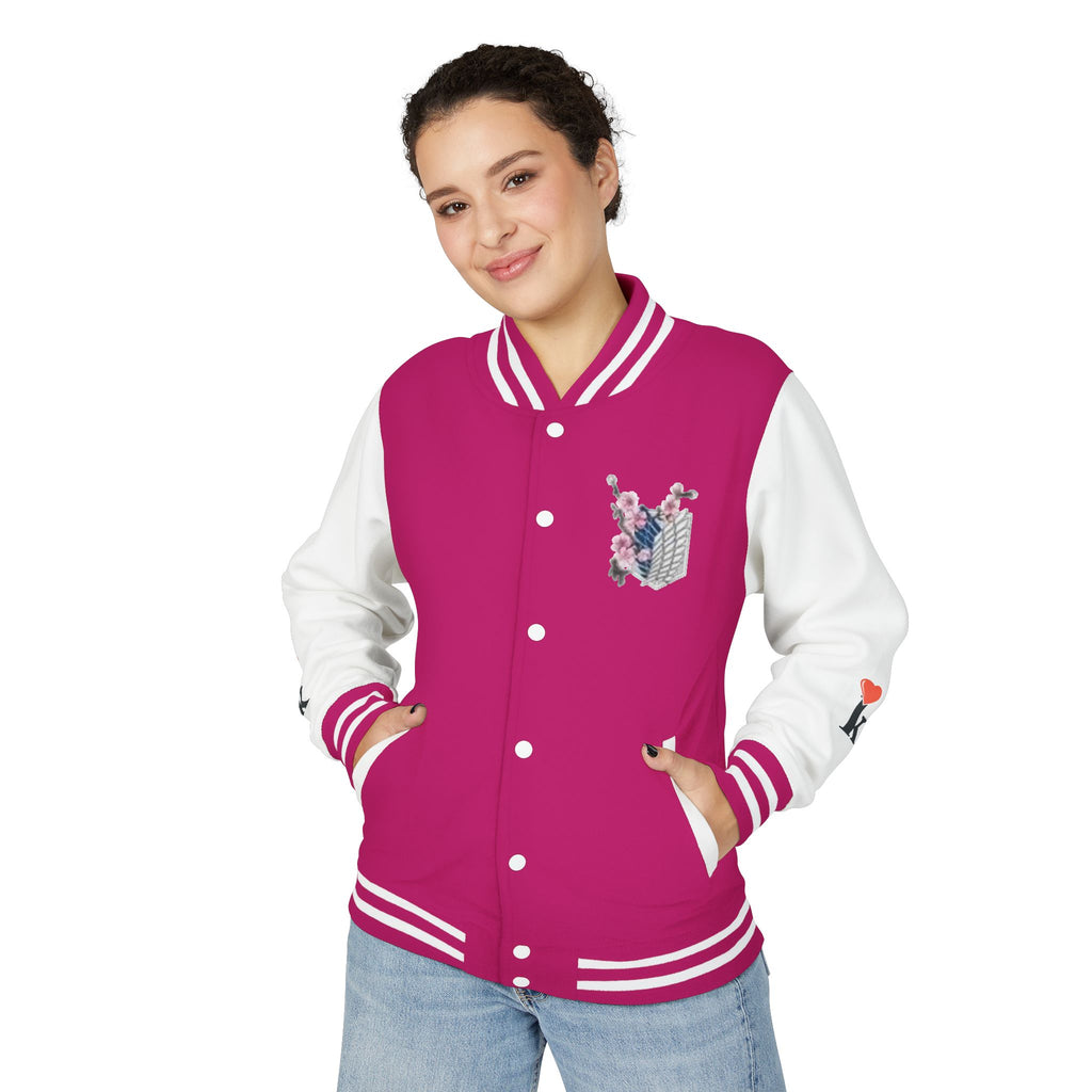 Attack on Titan Levi Varsity Jacket - Anime Letterman Jacket with Scout Regiment Emblem