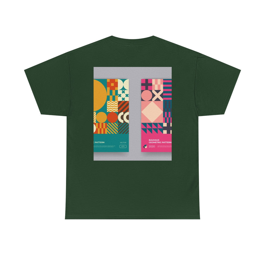 Geometric Pattern Tee — Modern Colorblock Graphic T-Shirt (Print Aura)