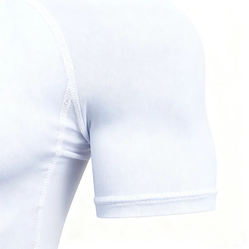2025  New Slim Fit Fashionable Fitness Sportswear,  T-Shirt Pattern Top Tight Training Suit, Compressed Running Basketball Suit