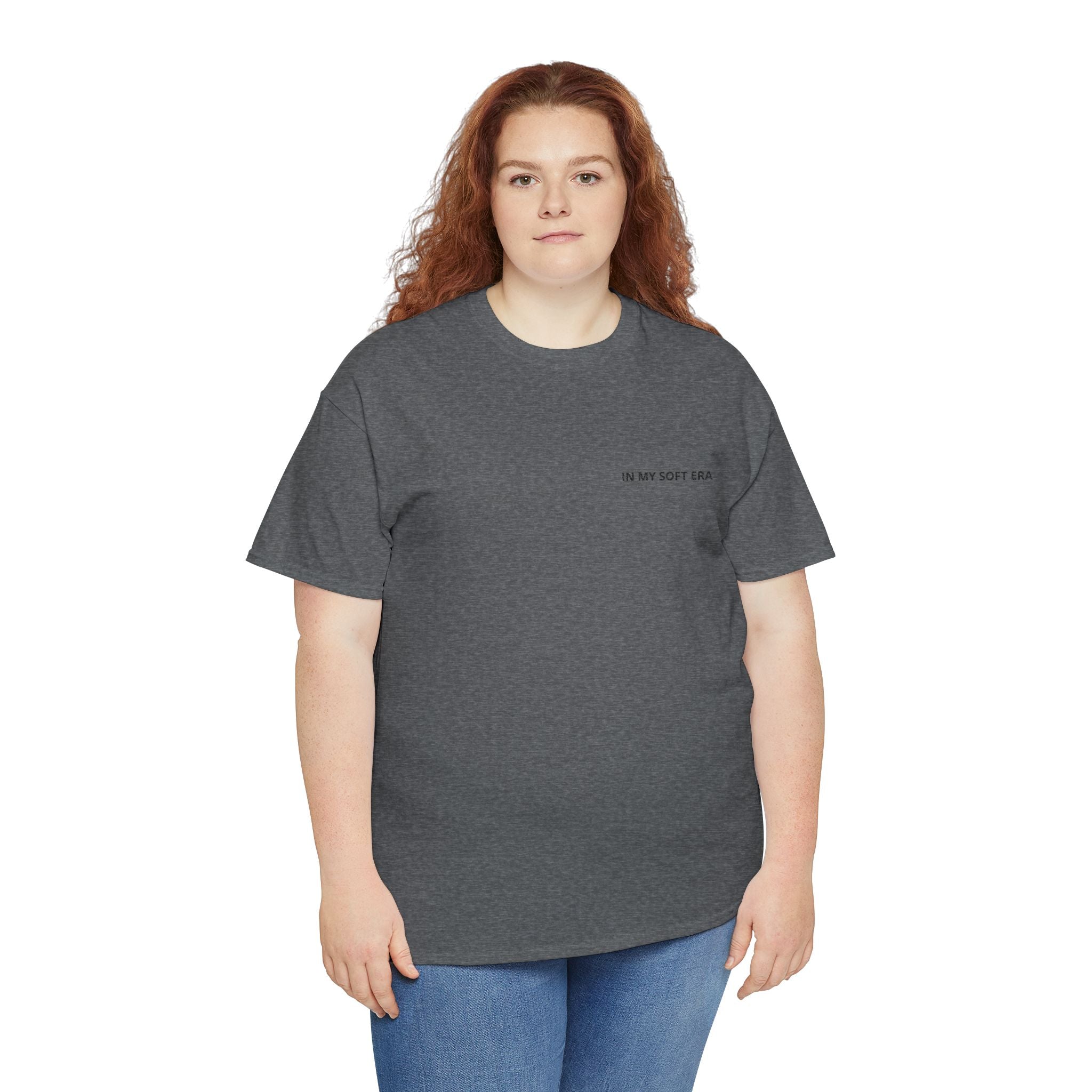 Minimal "In My Soft Era" Tee — Casual White Graphic T-Shirt