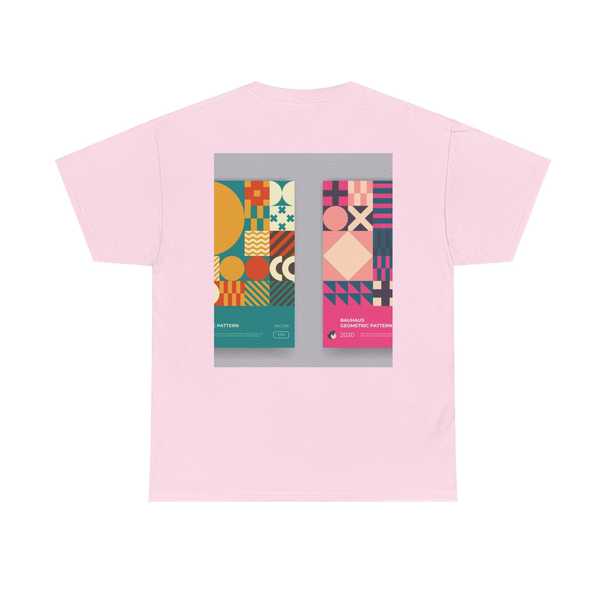 Geometric Pattern Tee — Modern Colorblock Graphic T-Shirt (Print Aura)