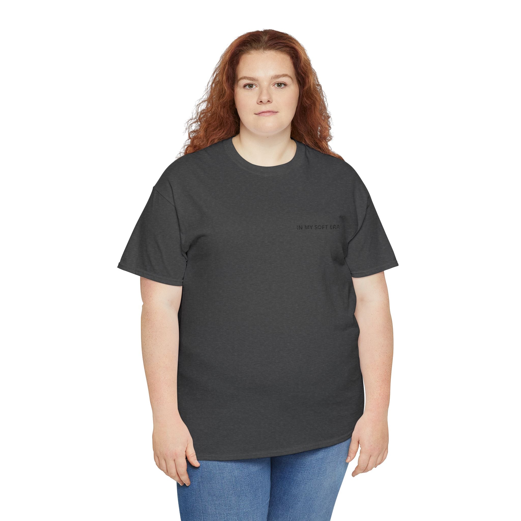 Minimal "In My Soft Era" Tee — Casual White Graphic T-Shirt