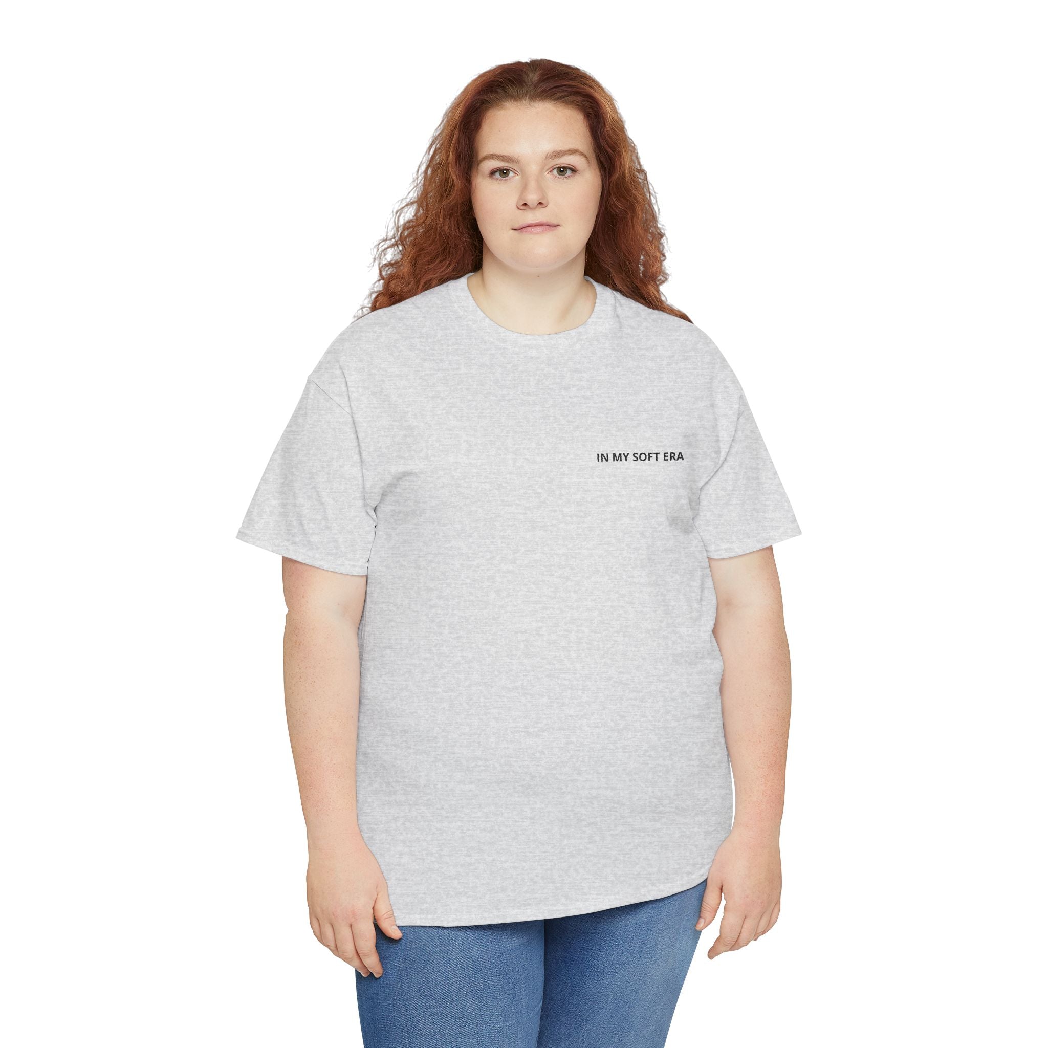 Minimal "In My Soft Era" Tee — Casual White Graphic T-Shirt