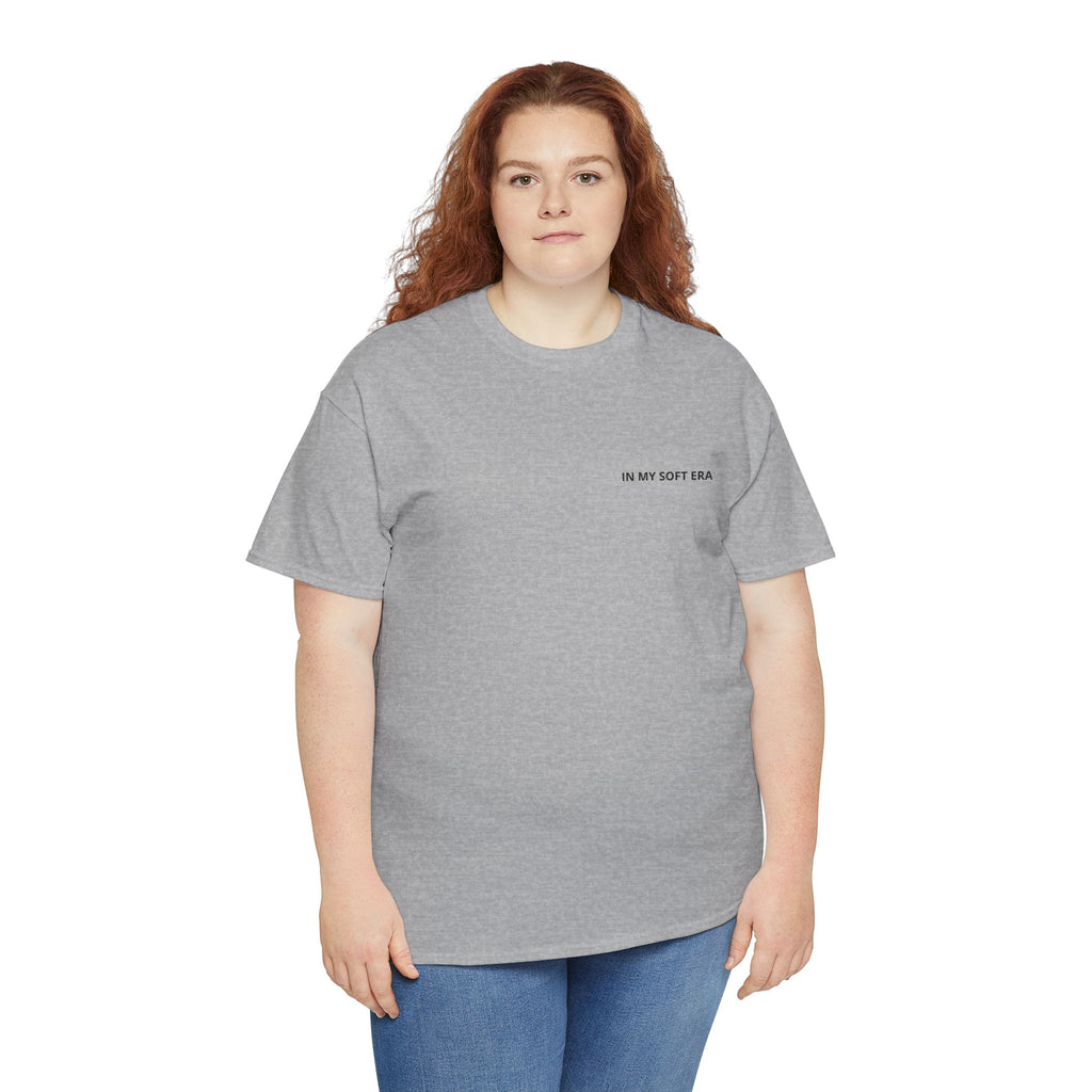Minimal "In My Soft Era" Tee — Casual White Graphic T-Shirt