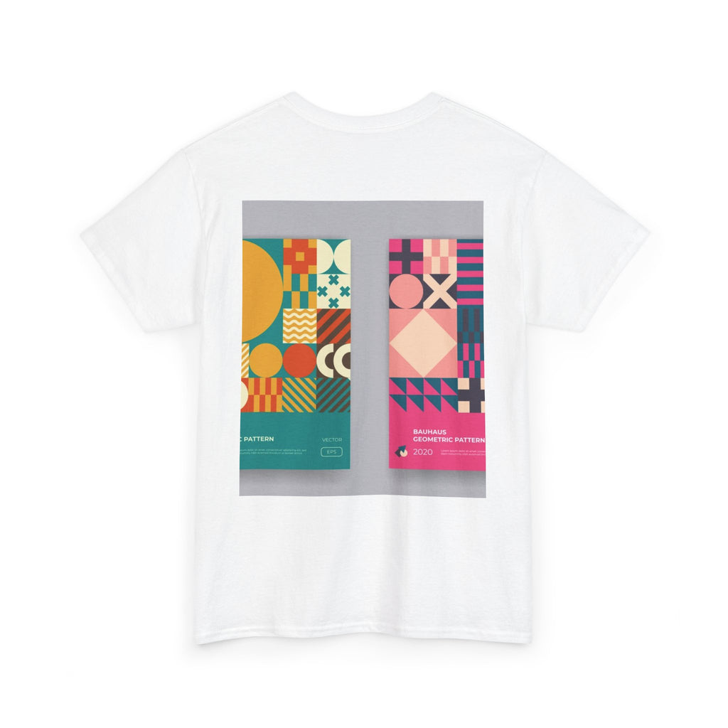 Geometric Pattern Tee — Modern Colorblock Graphic T-Shirt (Print Aura)