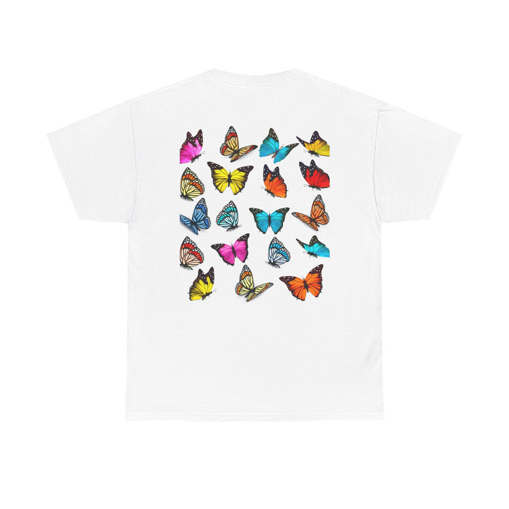 Butterfly Splash Tee — Colorful Watercolor Butterfly Graphic T-Shirt