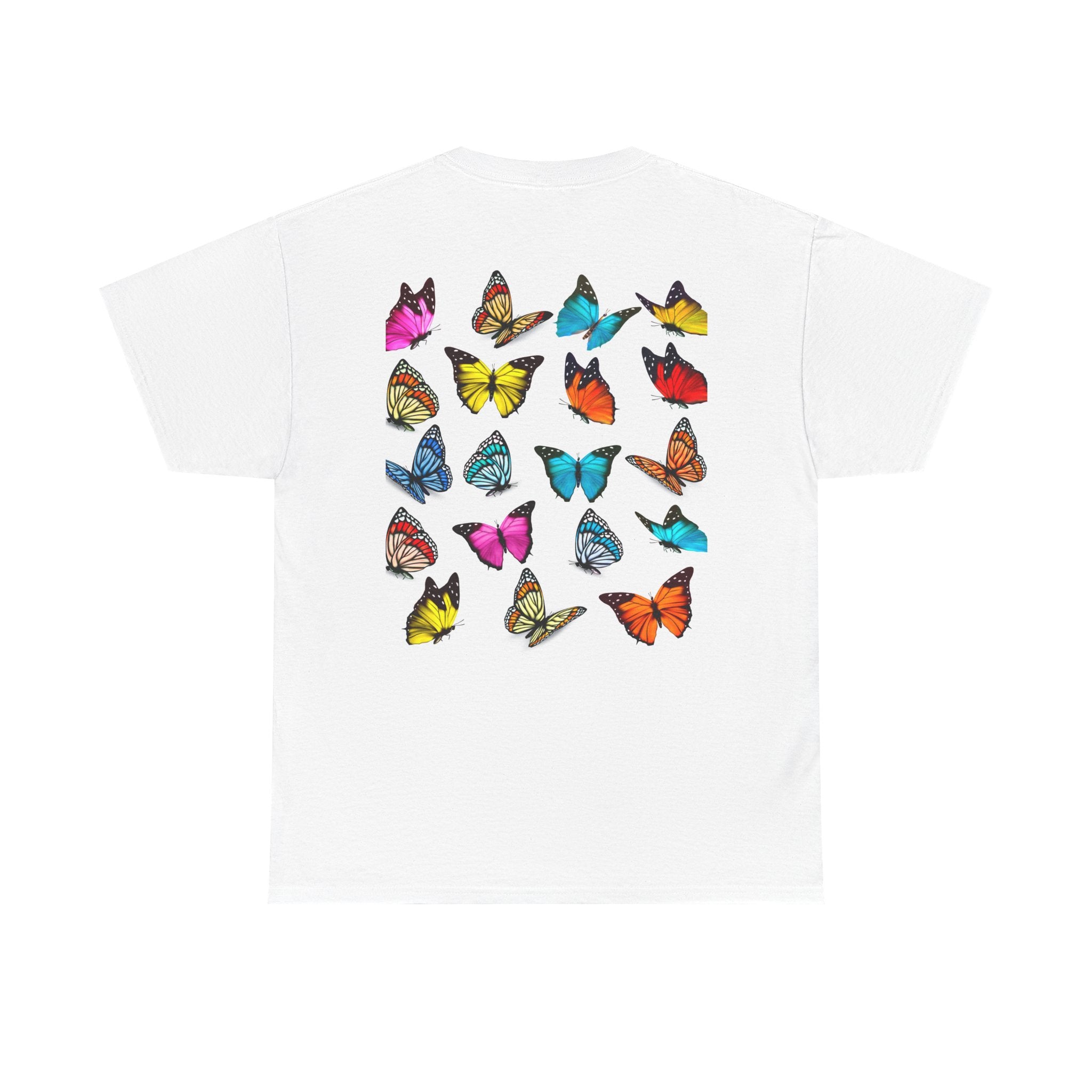 Butterfly Splash Tee — Colorful Watercolor Butterfly Graphic T-Shirt