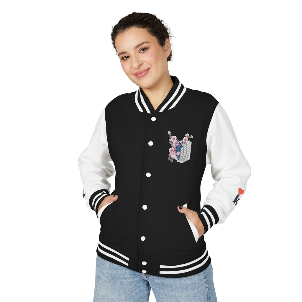 Attack on Titan Levi Varsity Jacket - Anime Letterman Jacket with Scout Regiment Emblem