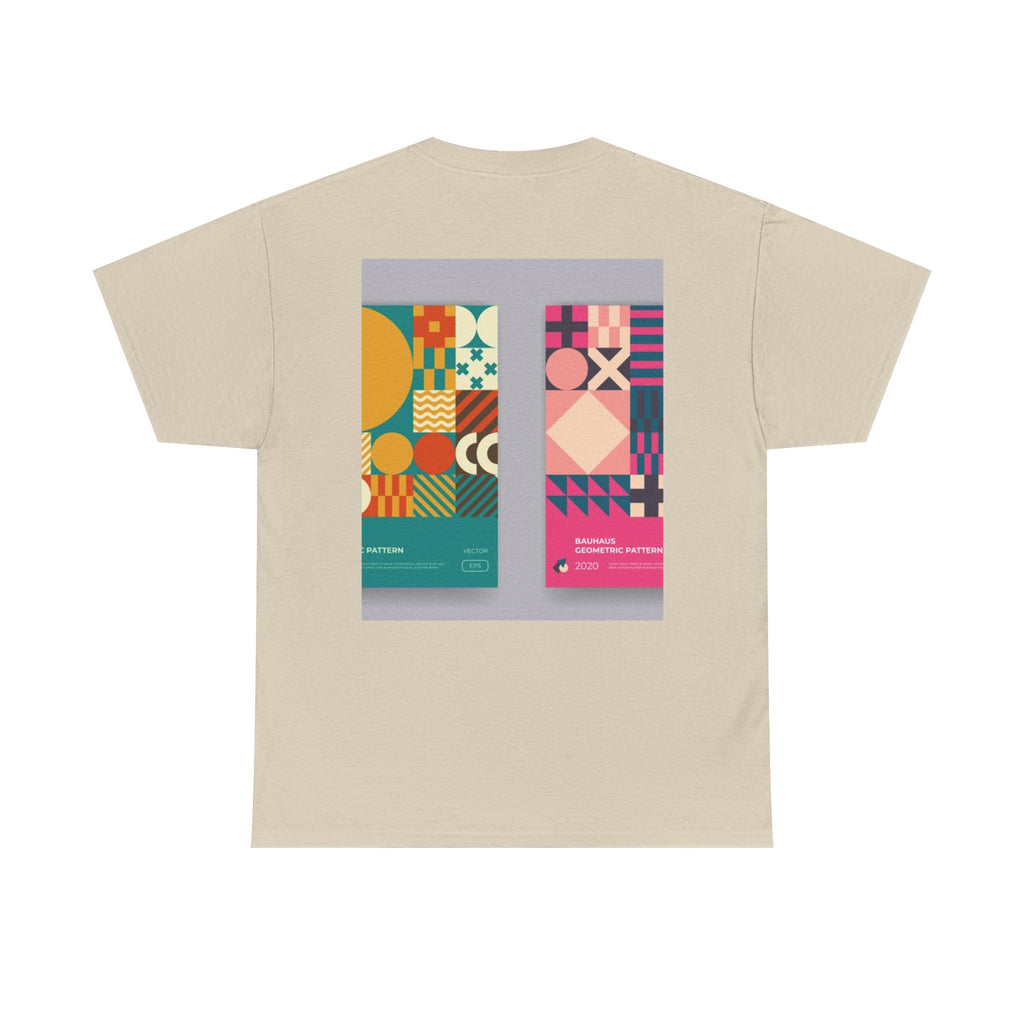 Geometric Pattern Tee — Modern Colorblock Graphic T-Shirt (Print Aura)