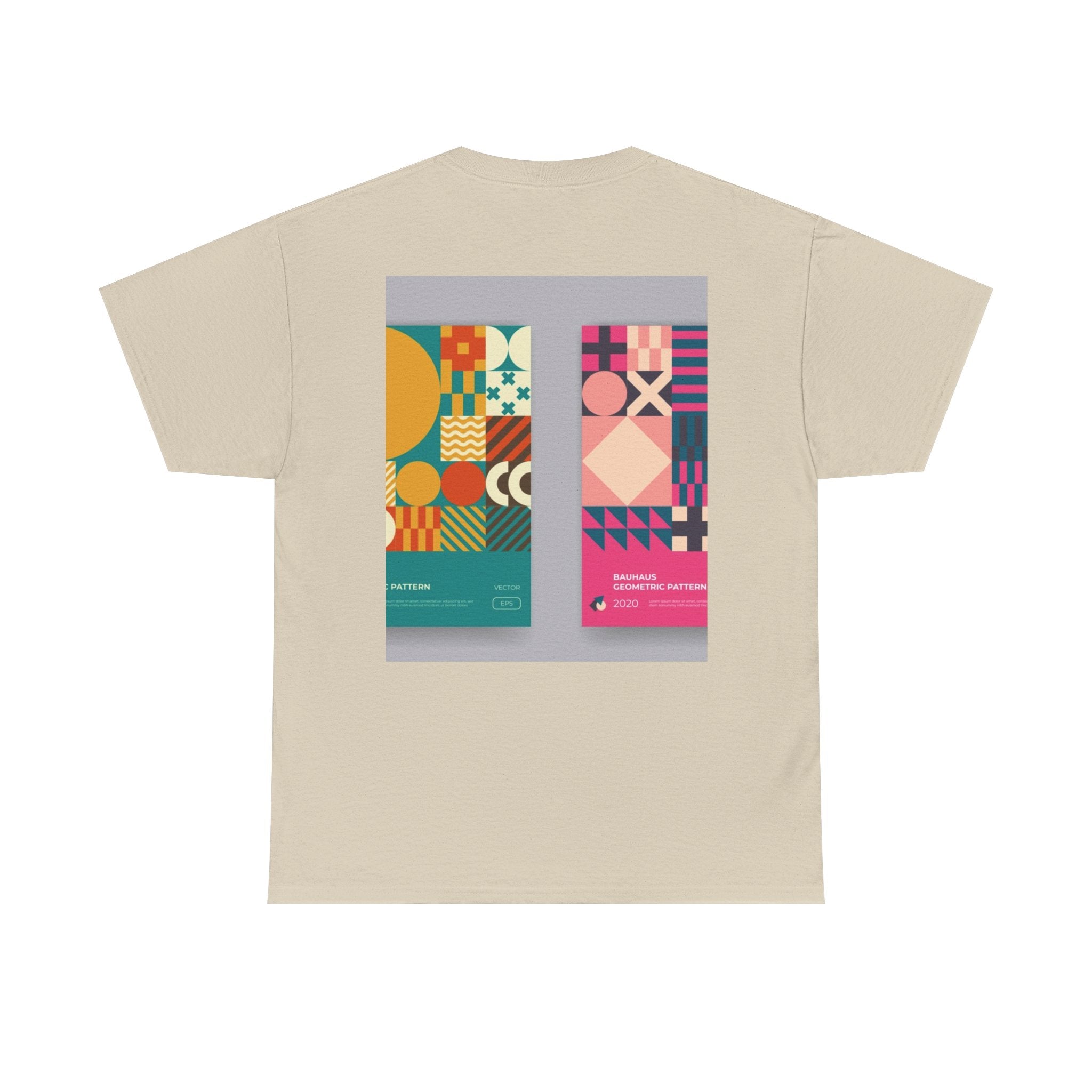 Geometric Pattern Tee — Modern Colorblock Graphic T-Shirt (Print Aura)