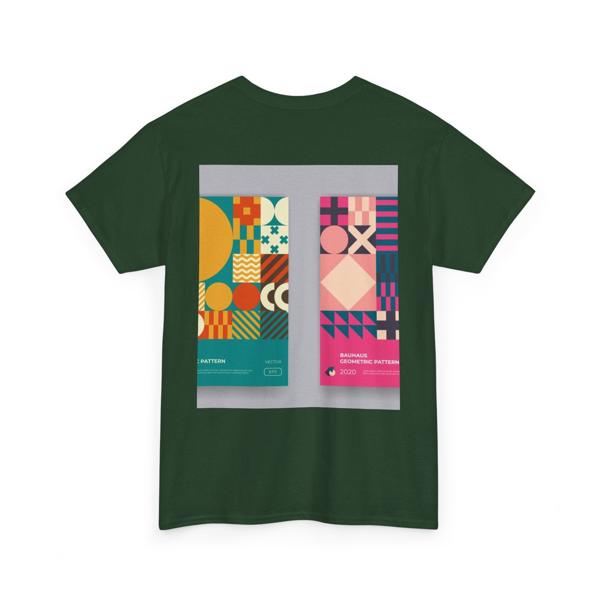 Geometric Pattern Tee — Modern Colorblock Graphic T-Shirt (Print Aura)