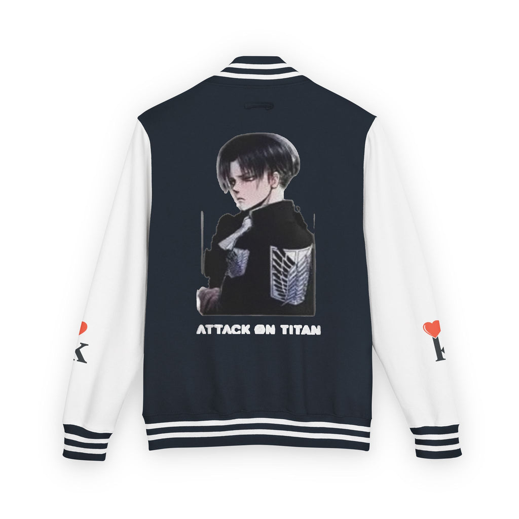 Attack on Titan Levi Varsity Jacket - Anime Letterman Jacket with Scout Regiment Emblem