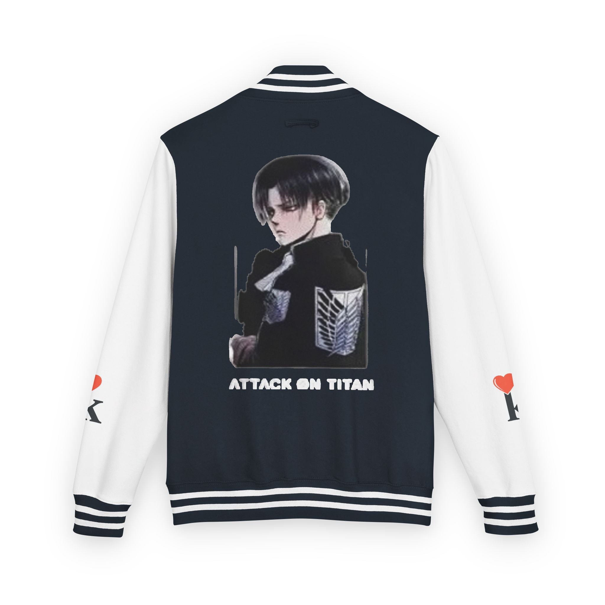 Attack on Titan Levi Varsity Jacket - Anime Letterman Jacket with Scout Regiment Emblem