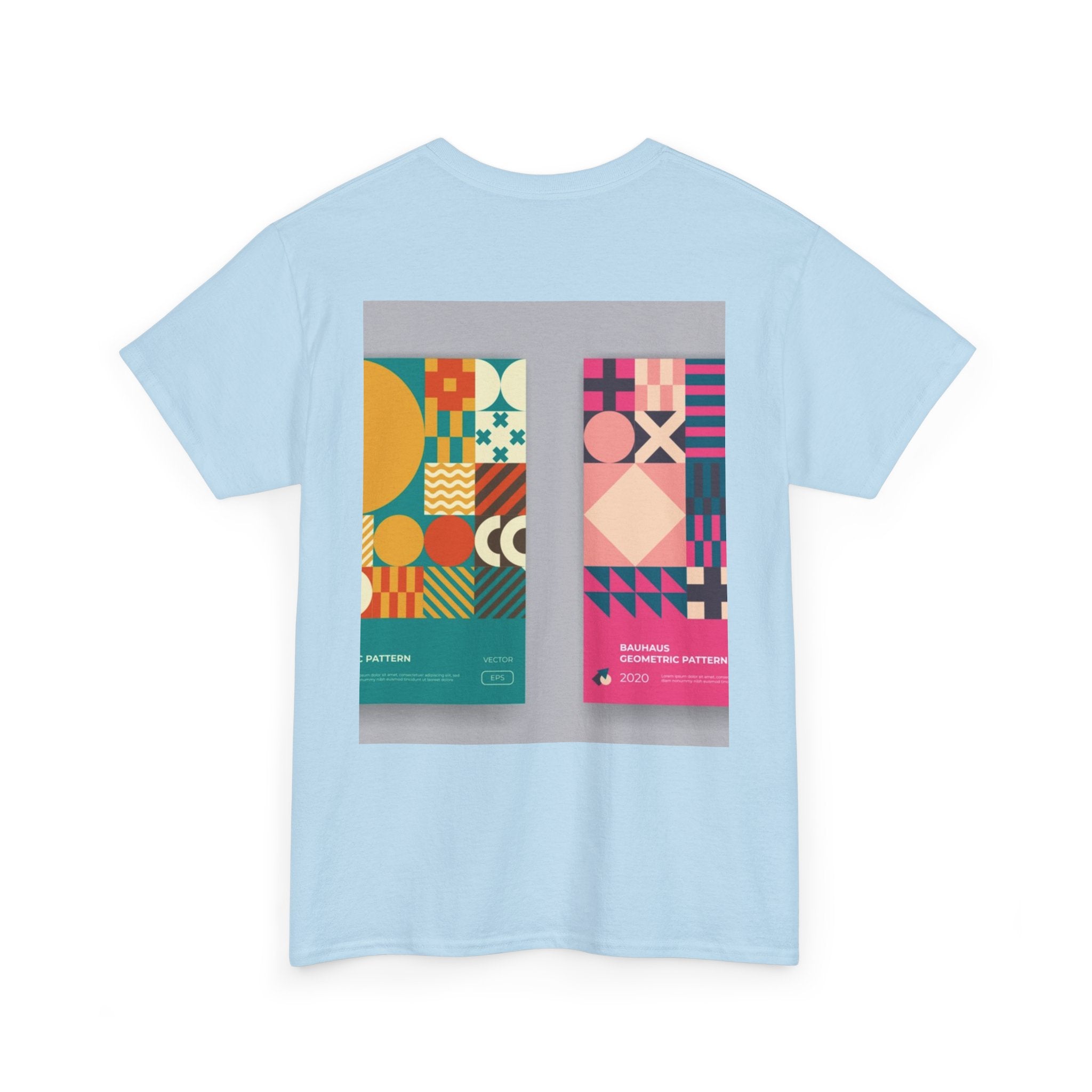 Geometric Pattern Tee — Modern Colorblock Graphic T-Shirt (Print Aura)