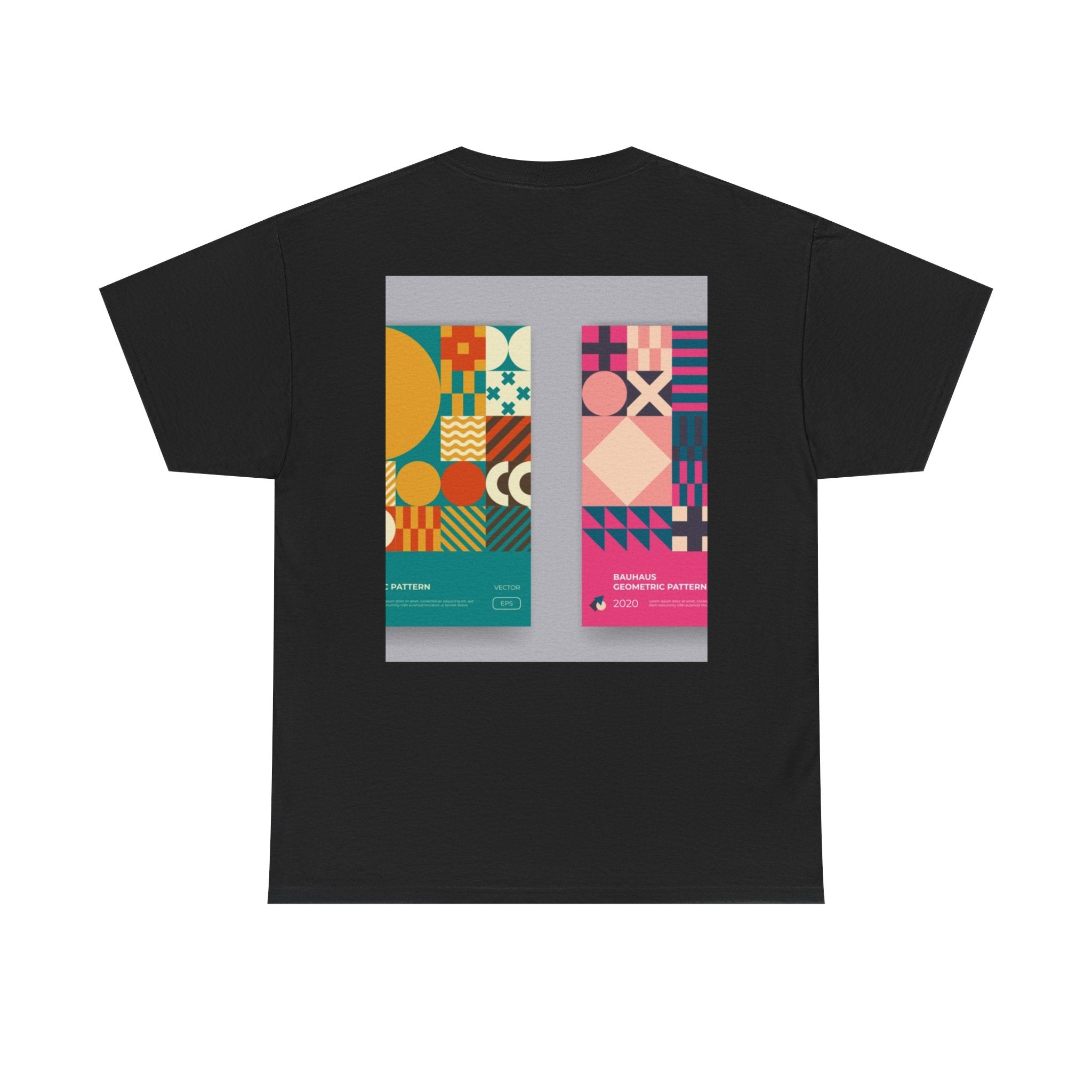 Geometric Pattern Tee — Modern Colorblock Graphic T-Shirt (Print Aura)